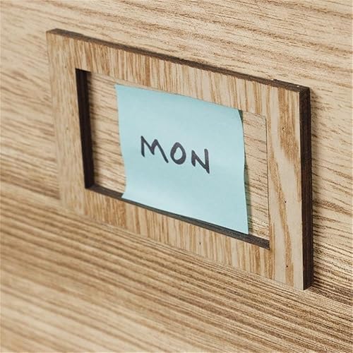 Miniatura 9 de OS - Organizador de pared de madera para muebles de hogar y oficina, color natural envejecido