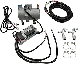 1 conjunto de compressor de ar condicionado elétrico para carro, ar condicionado, 12 V, 24 V e painel de controle compatível com caminhão, ônibus, automotivo, barco, trator(1 Set 24V)