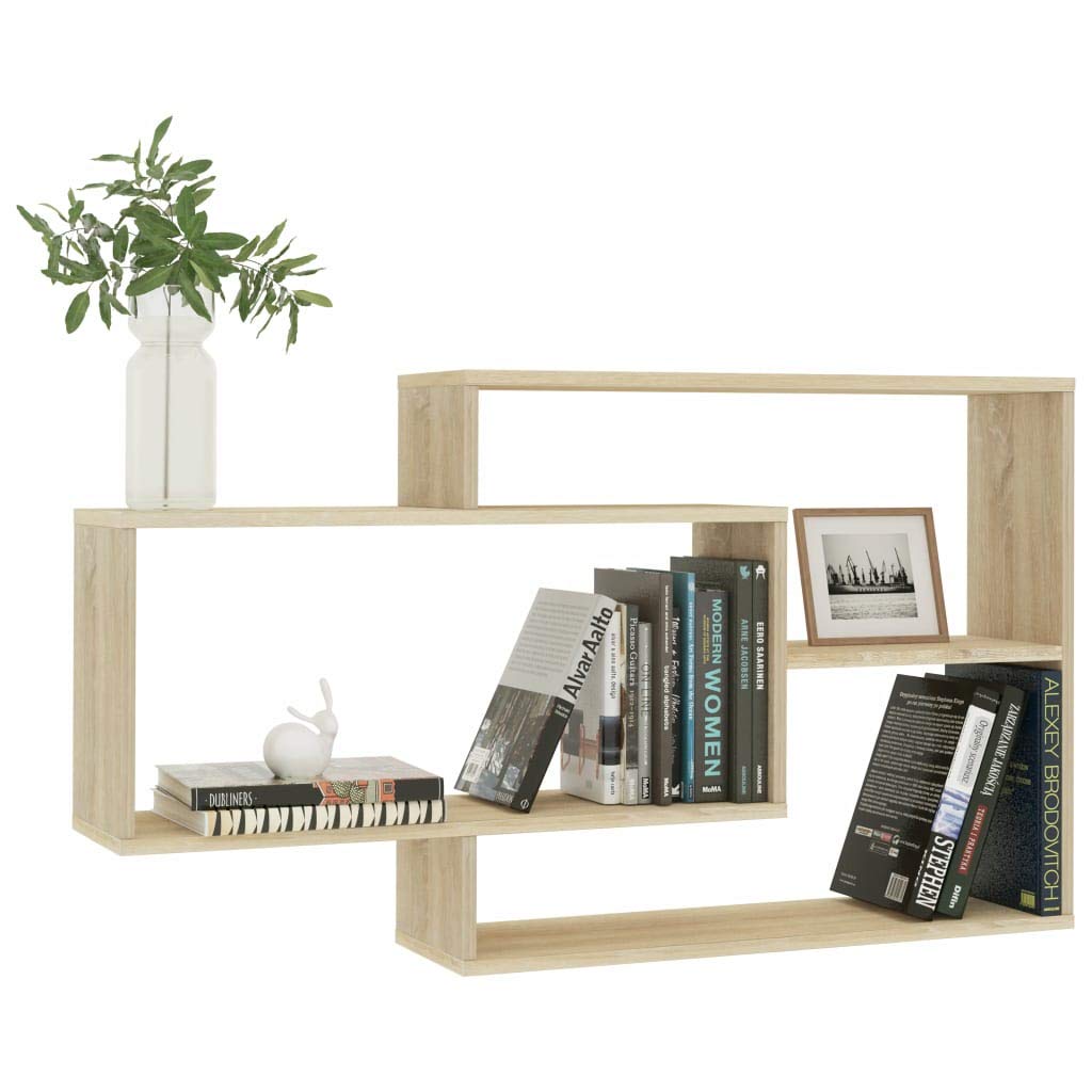 SKM Étagère Murale, Étagères pour Salon Chambre Bureau Chêne Sonoma 104x20x60 cm Aggloméré
