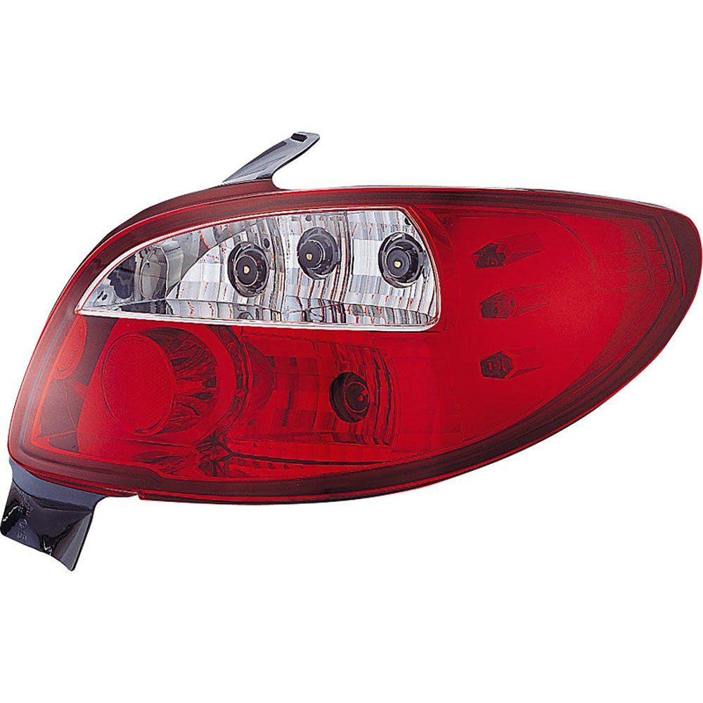 AUTO-STYLE Set Tail Lights compatible with Peugeot 206 excl. CC/SW - Red/Clear