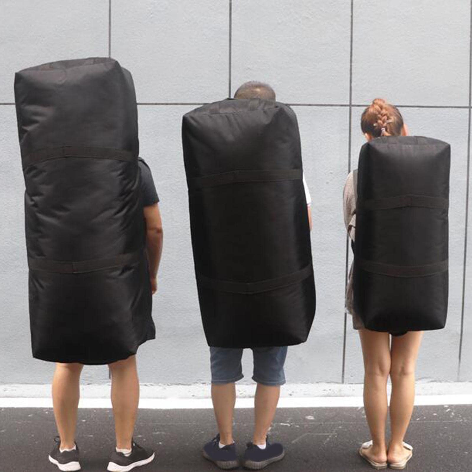 Borsone impermeabile grande per sport, palestra, viaggi, all'aperto, 55 l, nero, Nero, 100 l, 100L, come descrizione
