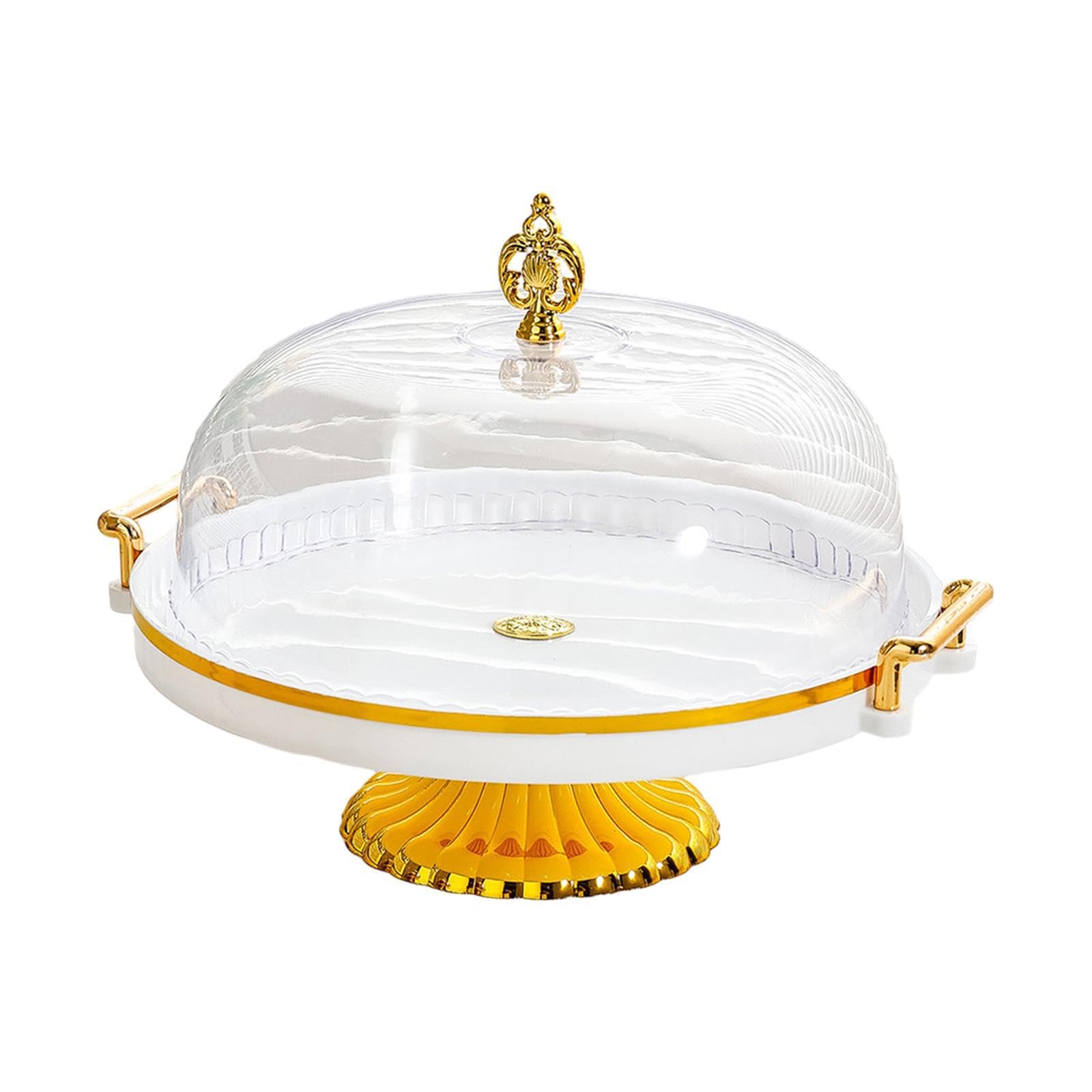 PIXZCSA Decor Kitchen Platter Brilliant For Cupcake Cookies Footed Cake Plate Excellent Choice For Serving And Displaying Easy To Maintain Footed Pastry