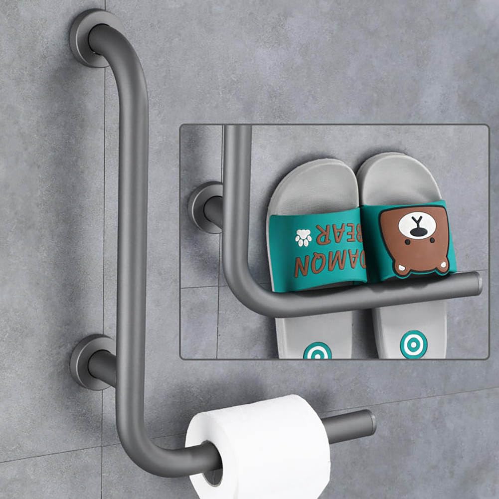 asidero de ducha, Pasamanos de Seguridad for Baño Barra de Agarre for Ducha en Forma de L Manija for Bañera Diámetro 32 mm Pasamanos for Inodoro de Acero Inoxidable Capacidad de Carga 550 Libras for A