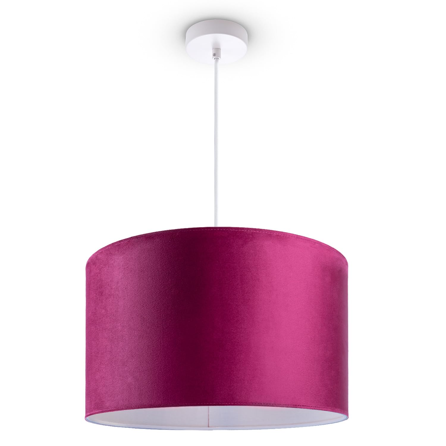 Paco Home Deckenlampe Pendelleuchte Hängelampe Wohnzimmer Esszimmer Schlafzimmer Lampenschirm Velours Industrial Samt E27 1,5m Textilkabel Kürzbar