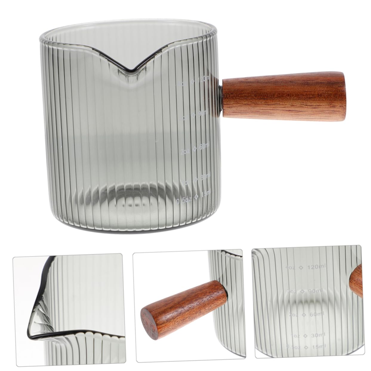 IMIKEYA 2 Set Tazza Di Latte Tazza Caffe Tazza Trasparente Tazza Di Fusione Di Caramelle Brocca Per Caffè Espresso Cioccolato Latte Macchiato Misurino Brocca Di Sciroppo 2 Pezzi * 2