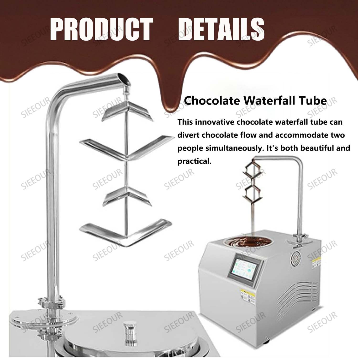 Machine de fusion et de trempe de chocolat avec distributeur automatique pour pâtisserie et confiserie professionnelle