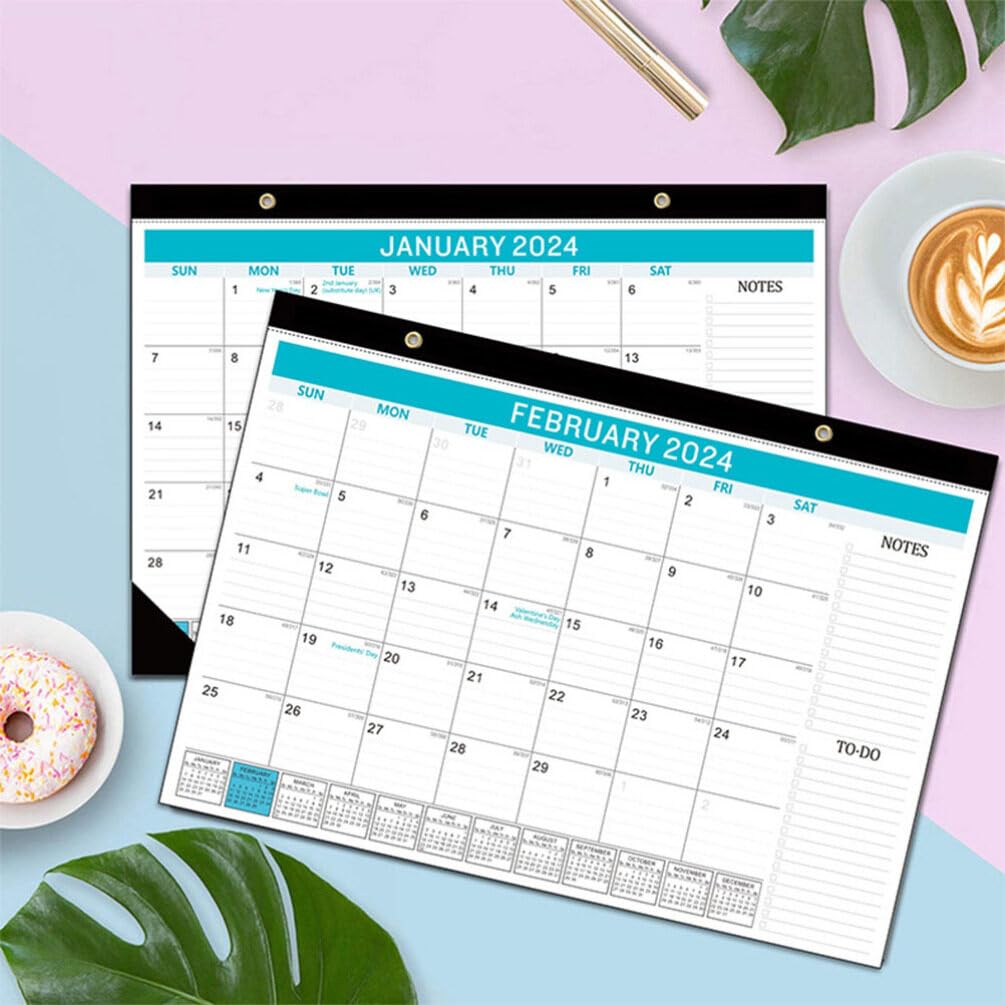 NUOBESTY 1 Set 2024-2025 Wall Calendar Jan. 2024 - Jun. 2025 18 Months Hanging Wall Calendar Monthly Calendar Planner for Home Office - Image 3
