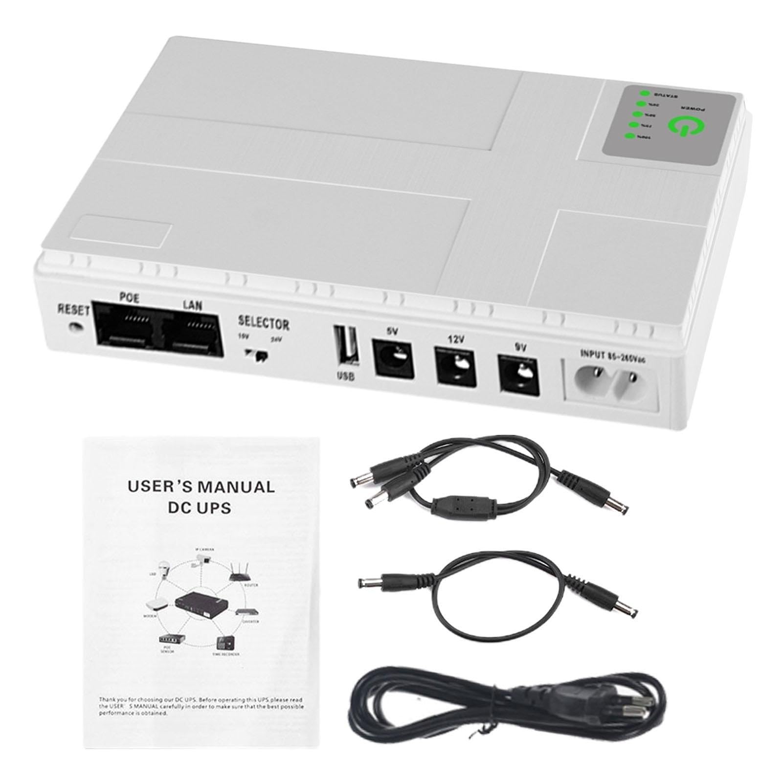 Routeur Alimentation, alimentation modem d'alimentation, batterie de | routeur sans interruption, alimentation modem, sortie haut-parleur, batterie pour lumière LED, caméra de sécurité, batterie d