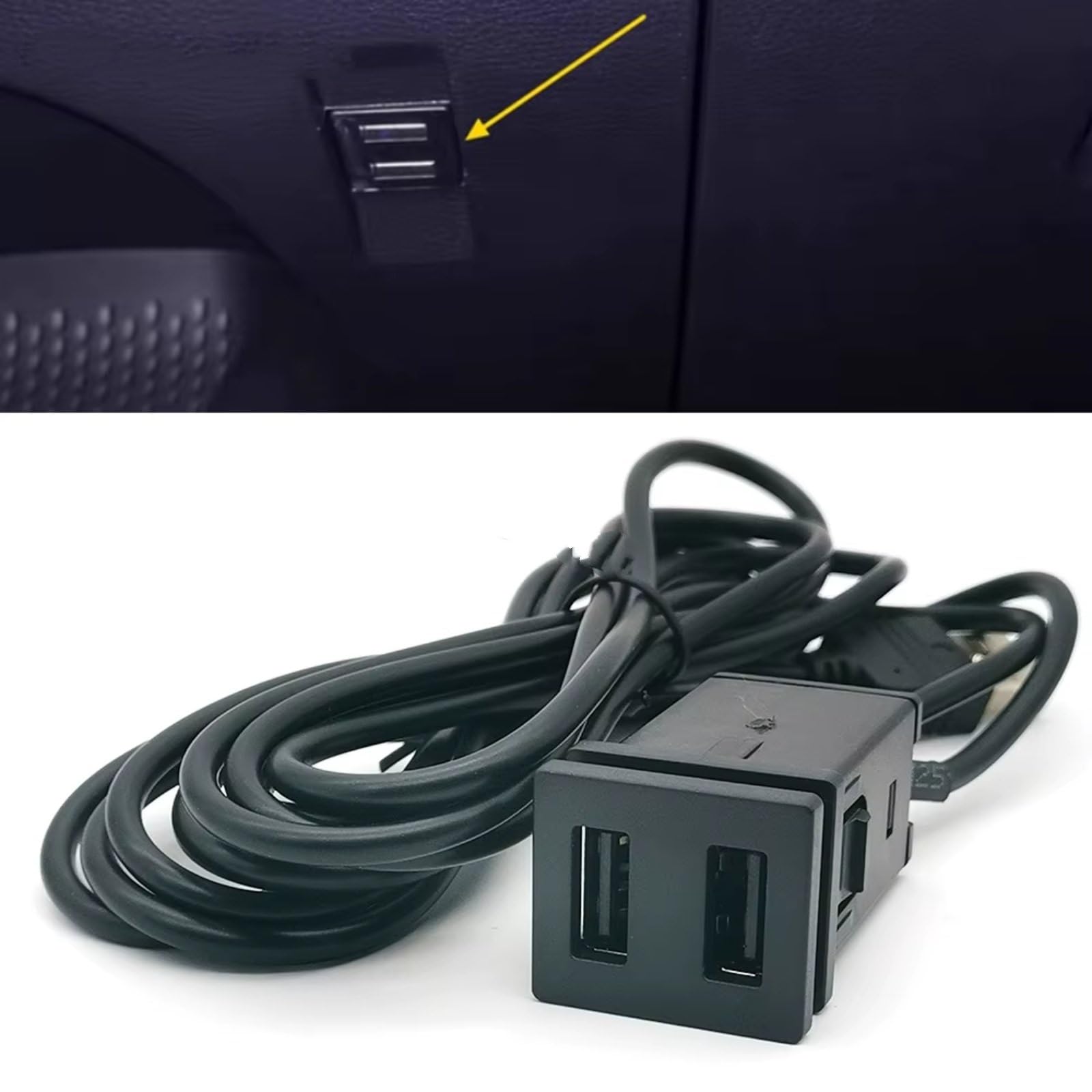 Console Centrale Avec Port USB Compatible Avec Toyota Pour Corolla Pour RAV4 2020–2023 Voiture 12V 24V Double Chargeur QC3.0 Double Prise Audio Interface USB AUX voiture
