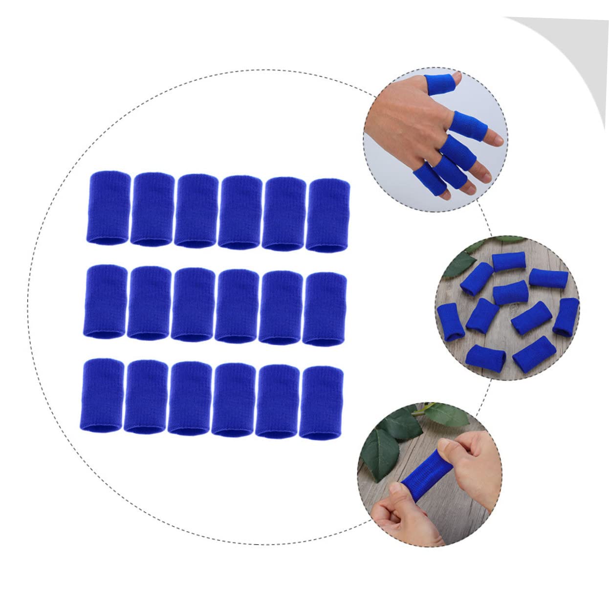 FOMIYES Elastic Finger Sleeve Nonslip Finger Cover Finger Protectors for Basketball Colorful Finger c