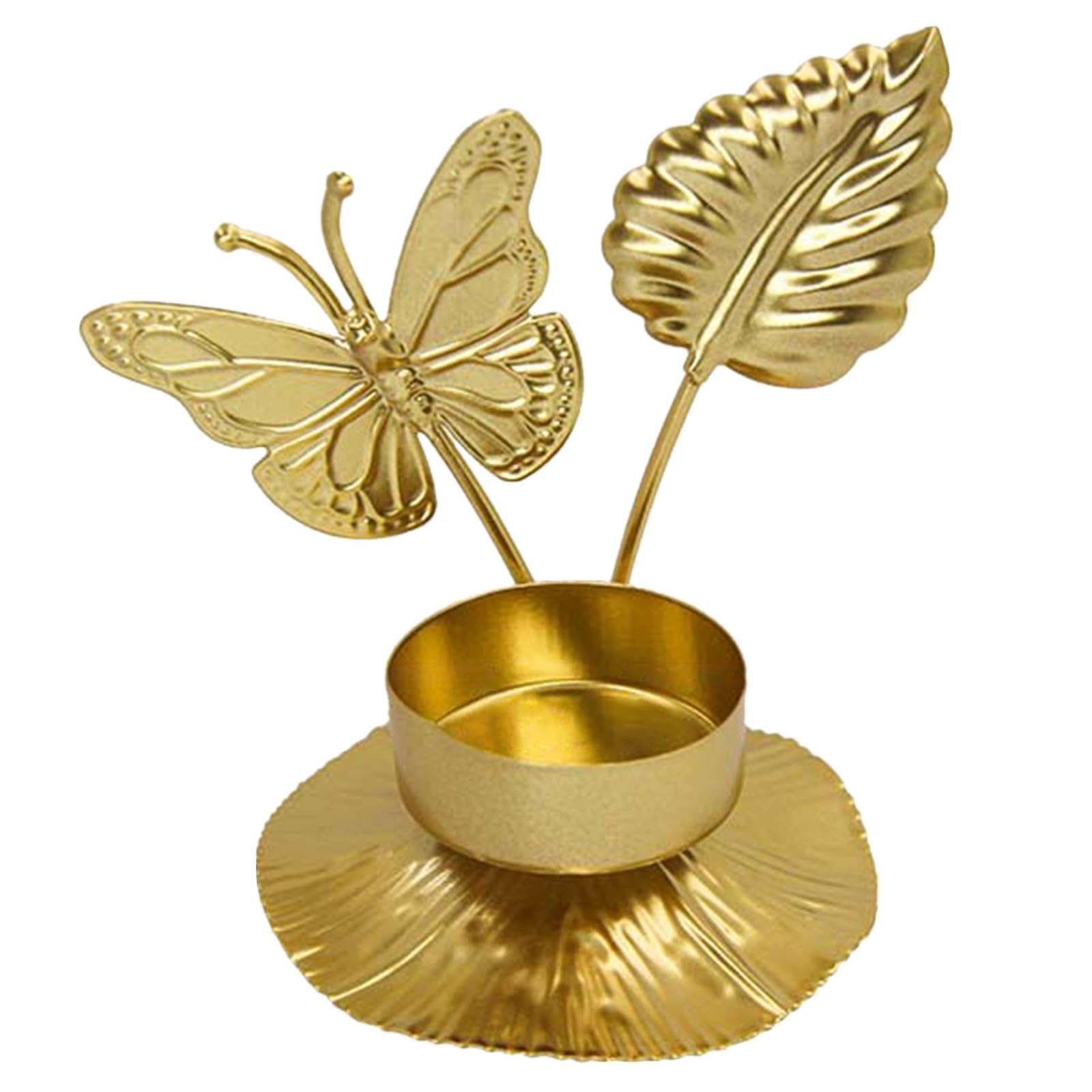 Metal Flower Holder Desktop Candleholder Geometric Hollow Out Unique Pattern Lamp Candlestick Home Decoration