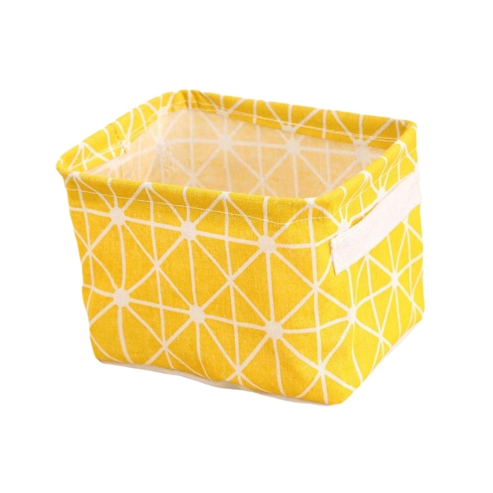 CGUOHU 10pcs Foldable Desktop Storage Box Fabric Bedroom Basket Underwear Cosmetic Jewelry Organizer Office Stationery For Wardrobe Storage(YELLOW)