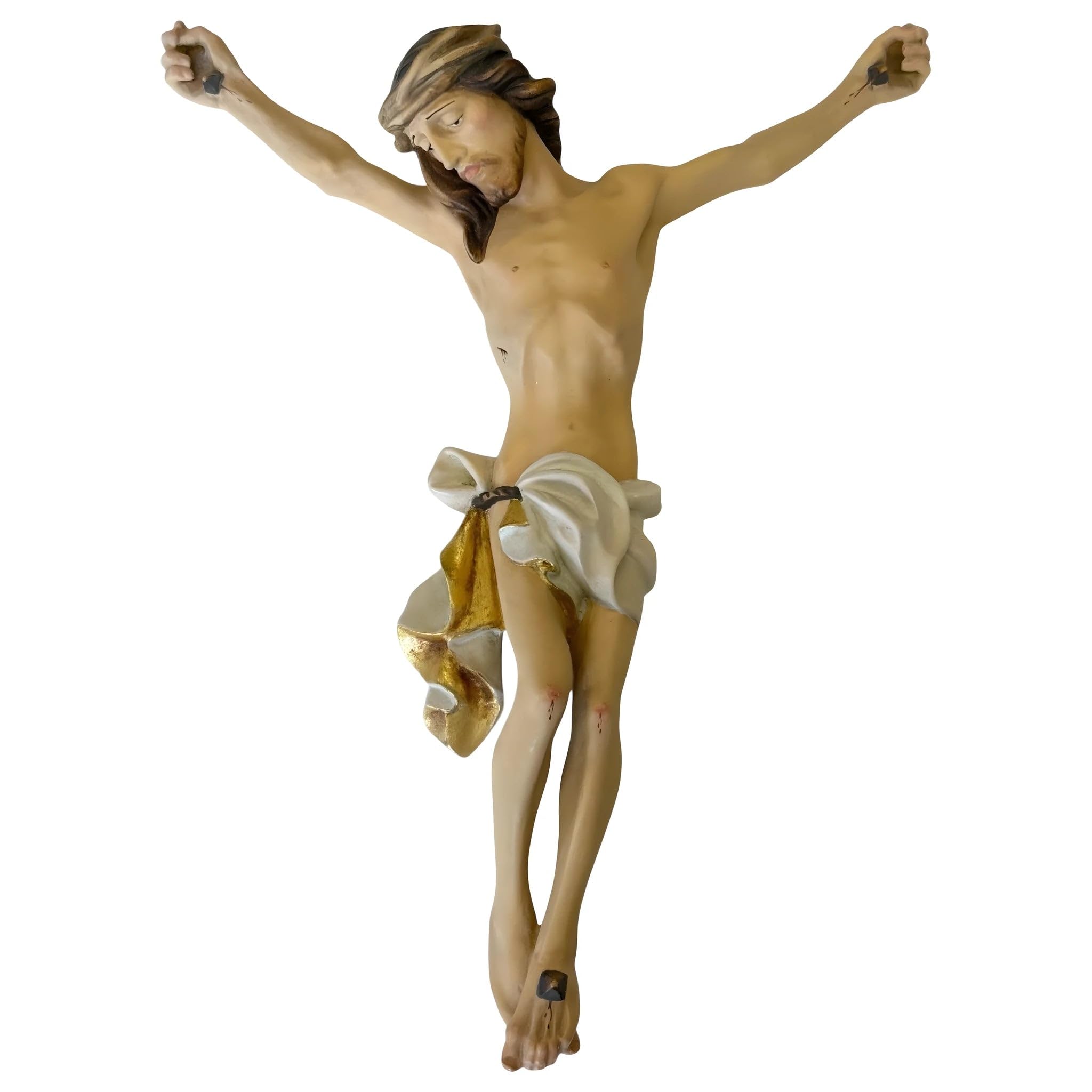 Dolfi | Jezus Ciało Chrystusa wykonane z drewna 12 cm | Ręcznie malowane w Val Gardena | Artykuł religijny
