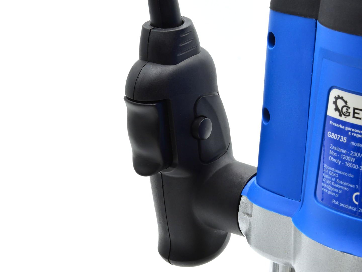 BSD Fresadora tupí eléctrica 1200W con ajuste de velocidad y profundidad, ideal para trabajos de precisión en madera, con capacidades de 16,000 a 30,000 rpm.