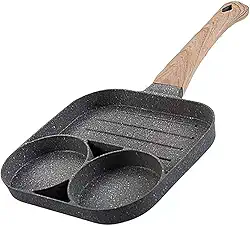 Frigideira Antiaderente 3 em 1 comKit Completo para Omelete, Ovo Redondo e Frito - Prático, Fácil Limpeza -frigideira de ovo Presente para Cozinha