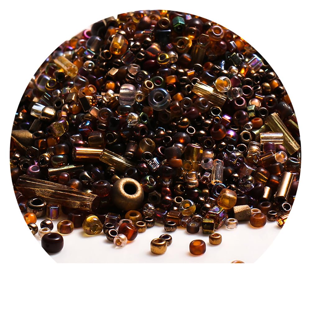 Yurosiay Pack of 1000 Glass Horn Beads Mix Glass Bugle Pen Beads Tubes Sticks Beads Spacer Beads Signal Horn Beads for Bracelet Necklace Jewellery Making Embroidery DIY Crafts