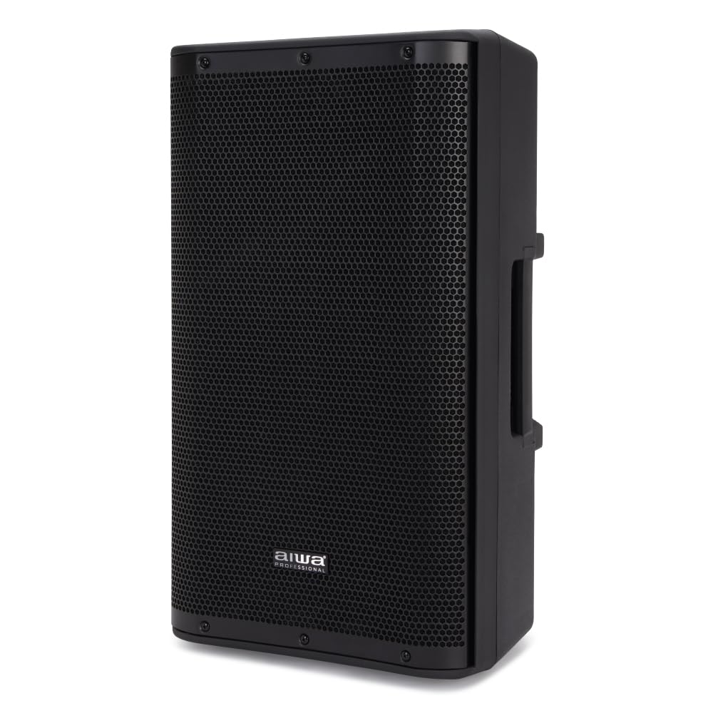 AIWA APRO-12 Altavoz autoamplificado de 12" con Bluetooth 5.0 TWS y DSP, 250 W RMS biamplificado Clase D, 122 dB, entradas XLR/Jack, Salida de Mezcla, 220 V