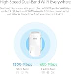 D-Link AC1900 Mesh Wi-Fi Range Extender - Couverture jusqu'à 2000 100 m2 - Dual Band, MU-MIMO, Mesh, WPA3, Booster, Répéteur, Point d'accès, Extension Wi-Fi dans votre maison, Port Gigabit, Configuration d'application facile, (DAP-1955)