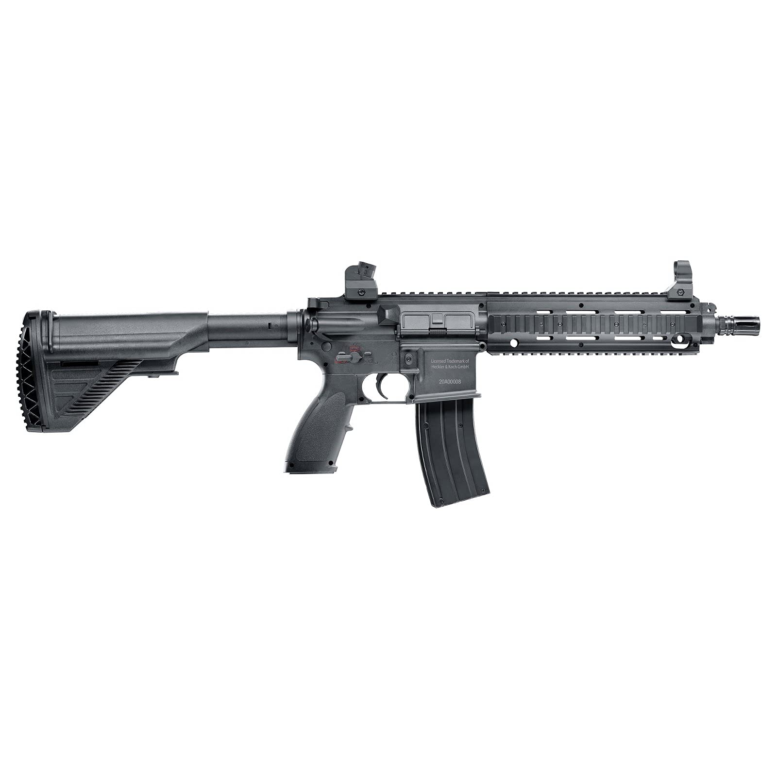 HECKLER & KOCH Fucile Airsoft HK416D Umarex- Modello a Molla - Fuoco a Mano/Colpo per Colpo - Materiale: plastica ad Alta Resistenza - Colore: Nero - Potenza 0,5 Joule