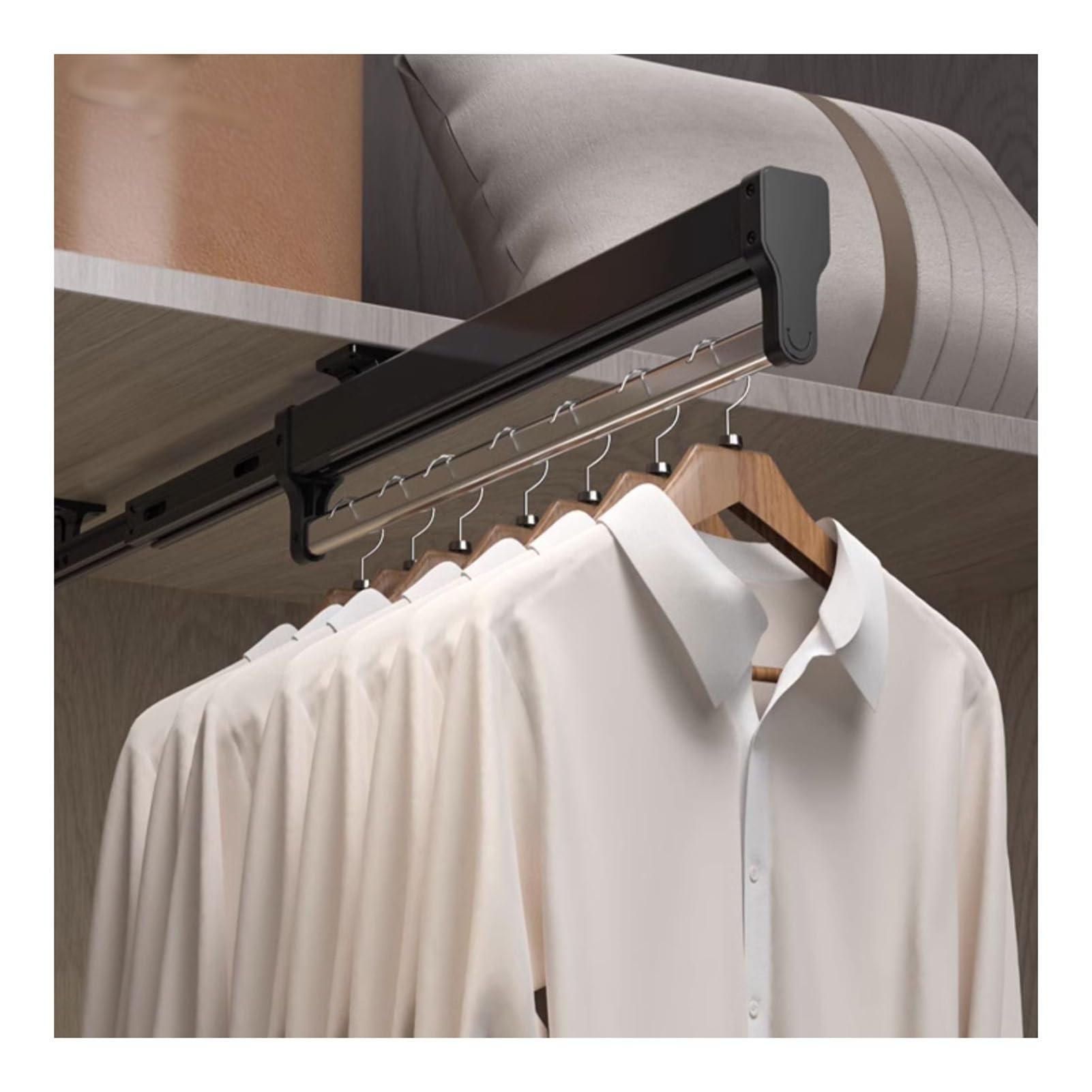 Porte-pantalons extractible double rangée charge 25 livres robuste