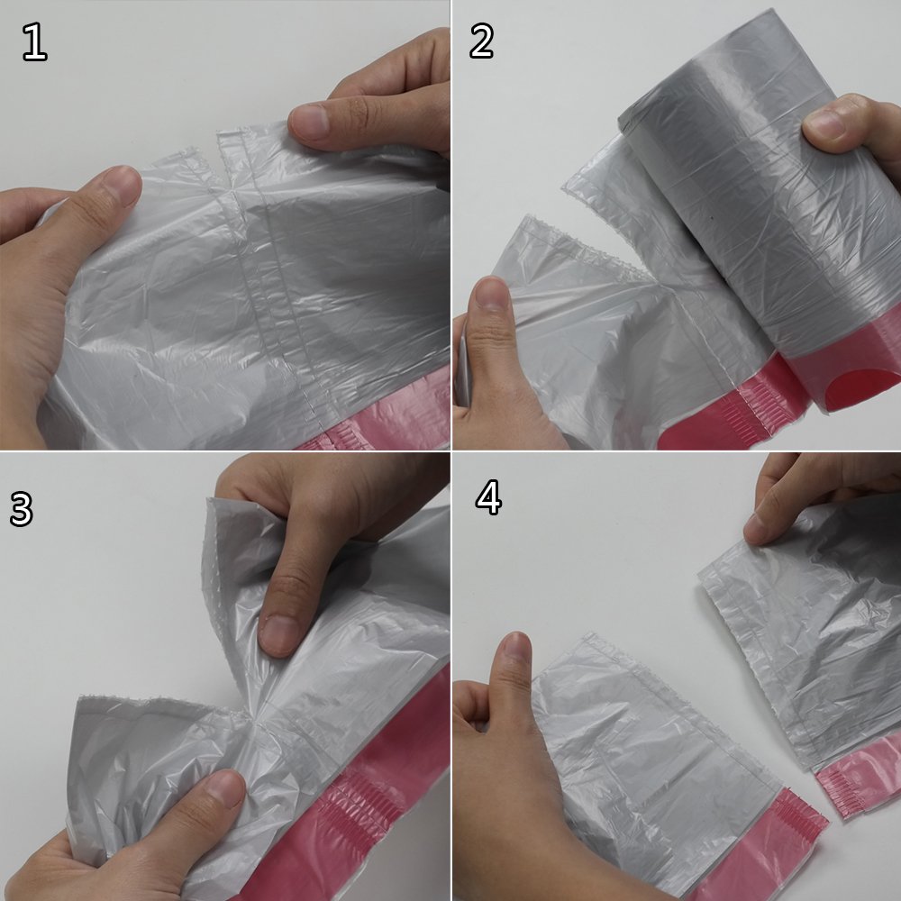 Grigio 40 L Sacco di Spazzatura con Coulisse, 125 Sacchetti, Sacchetti per Immondizia