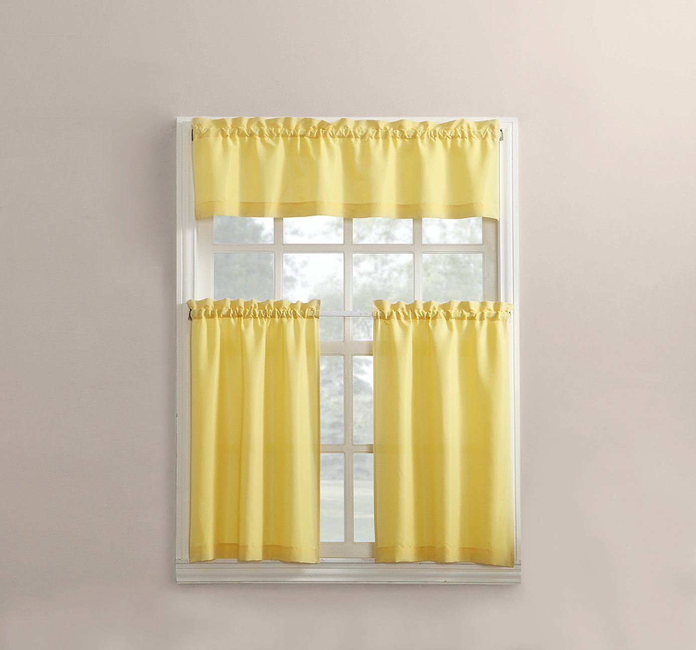 Kitchen curtains yellow