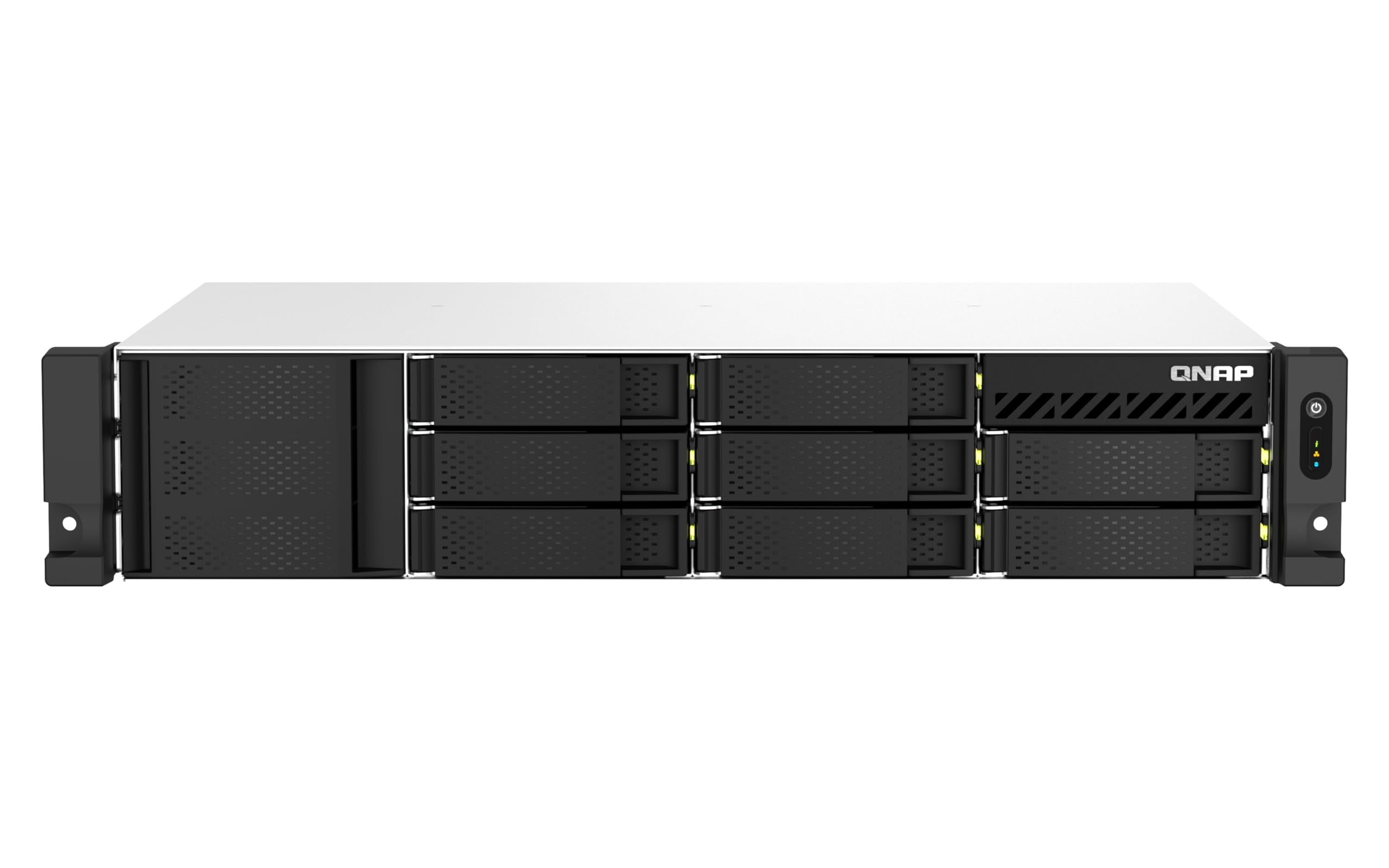 Qnap TS-864eU-RP-8G | 8-Bay, Intel Celeron Quad-Core, 1x PCIe Gen3, Redundant Power, 2.5 Gigabit, 2U Short-Depth Rackmount NAS