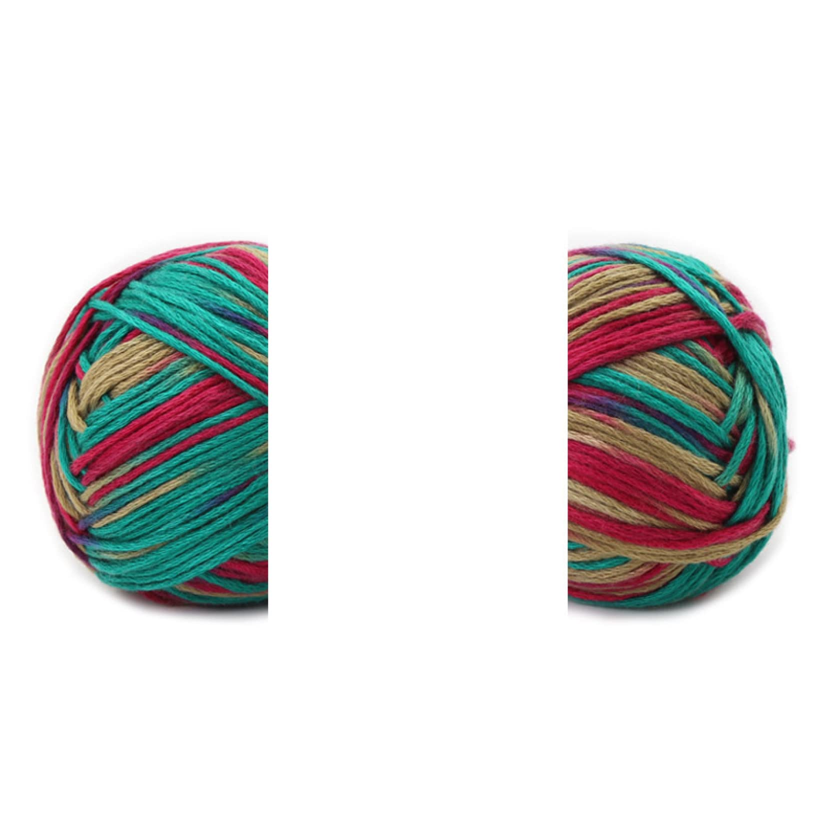 Filato di Cotone Acrilico 100 g 200 m, Morbido e Resistente, for lavori a Maglia Uncinetto, for Coperte(27 Qicaihua)