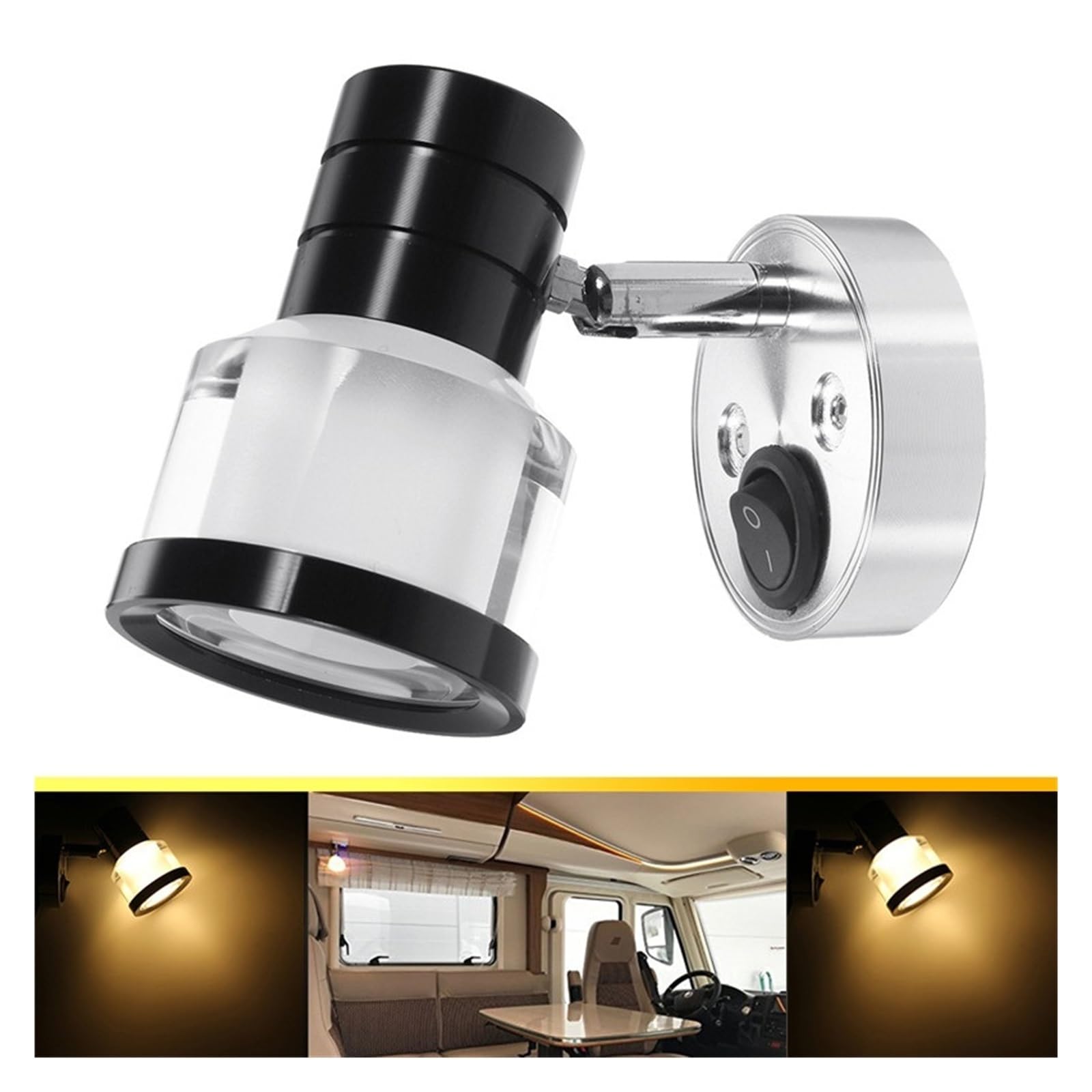 Lampa LED Do Kampera 12 V, Wewnętrzna Lampka Czytania, Oświetlenie Punktowe Ścienne, Przyczepy Kempingowej, Łodzi Wspaniałe oświetlenie LED