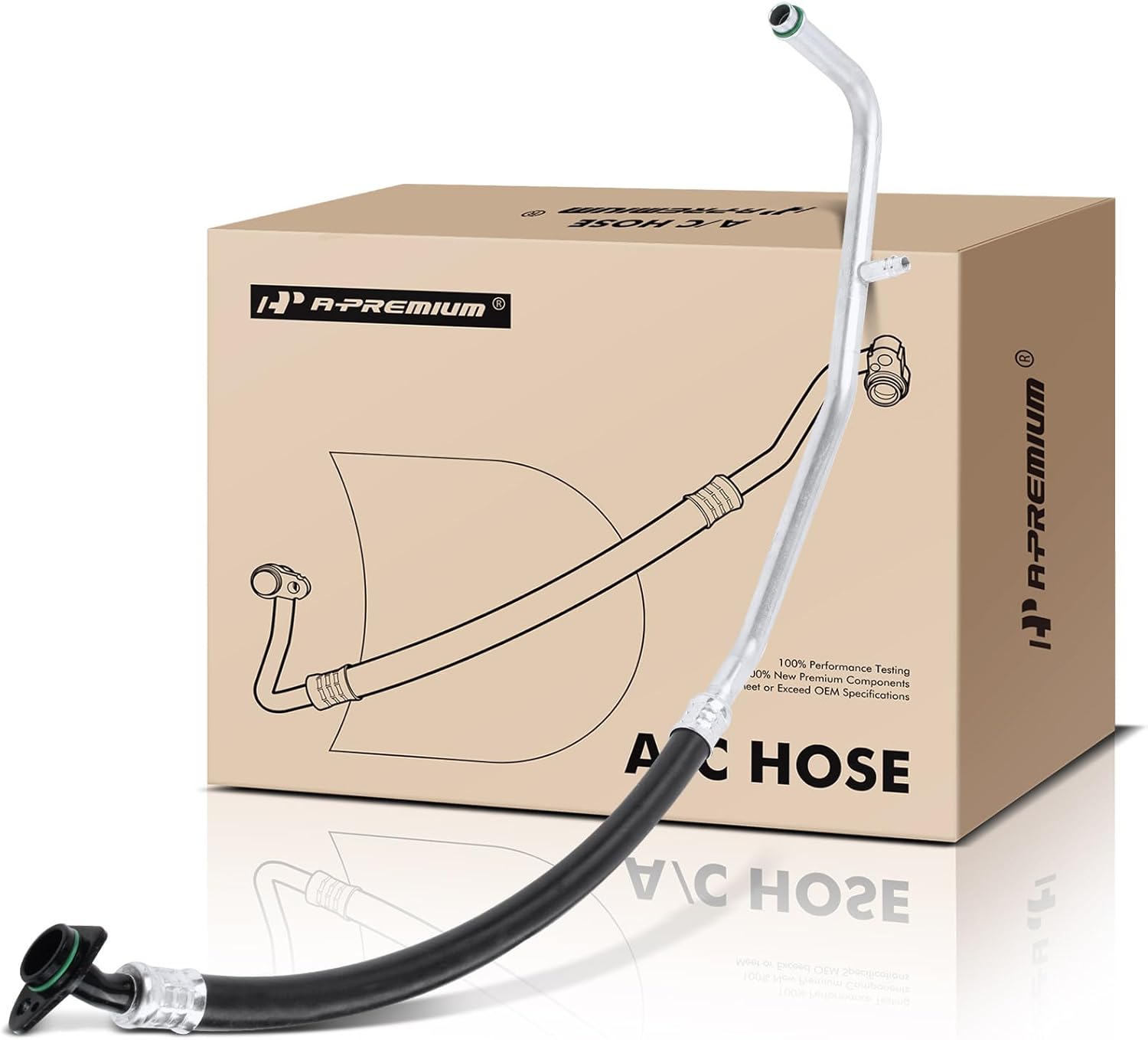 A-Premium A/C Suction Line Hose Assembly Compatible with Dodge & Freightliner Models, Sprinter 2500 3500, 2002-2006 L5 2.7L, Compressor to Evap