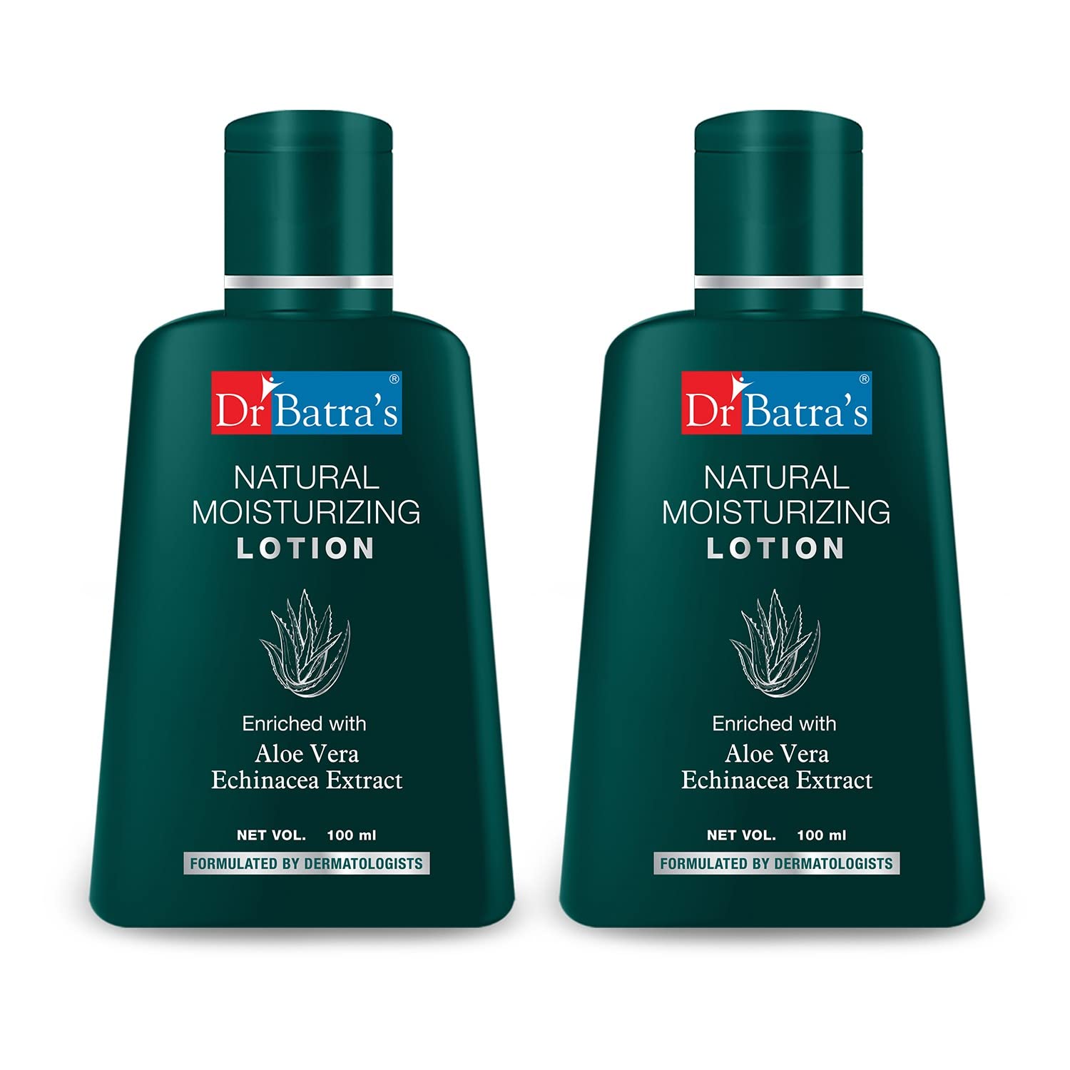 Dr Batra's Natural Moisturizing Lotion Enriched With Echinacea Aloe Vera - 100 ml Pack of 2