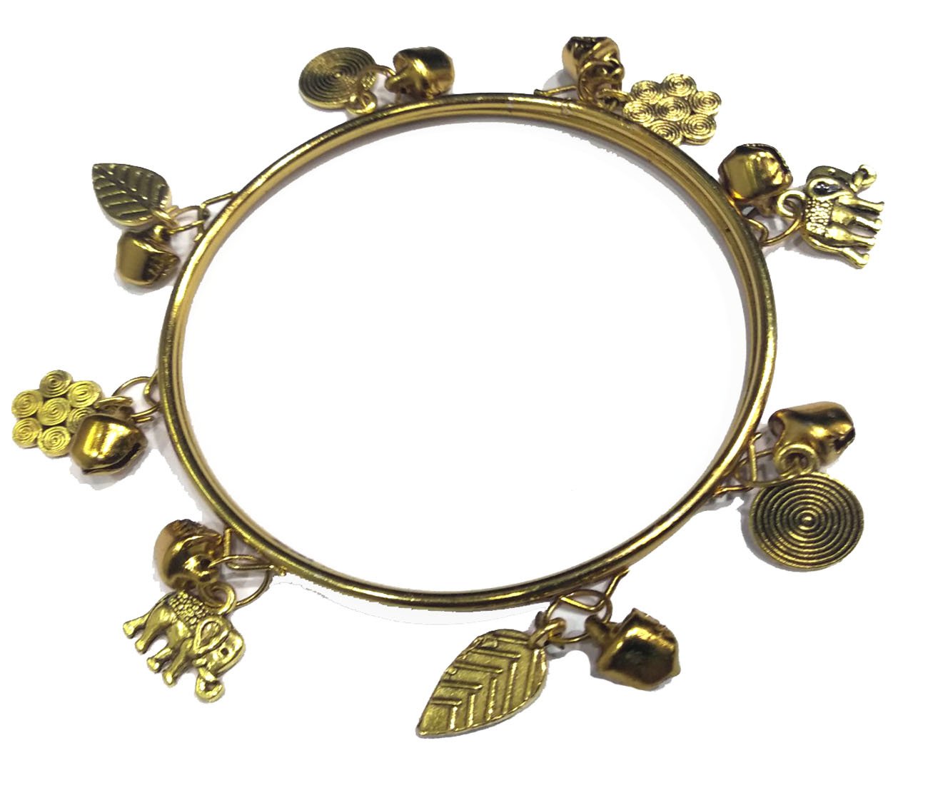 GURJARI JEWELLERS Oxidised Gold Brass Love Bangles for Girls (Gold) (B07DQKXCHM) Amazon Price History, Amazon Price Tracker