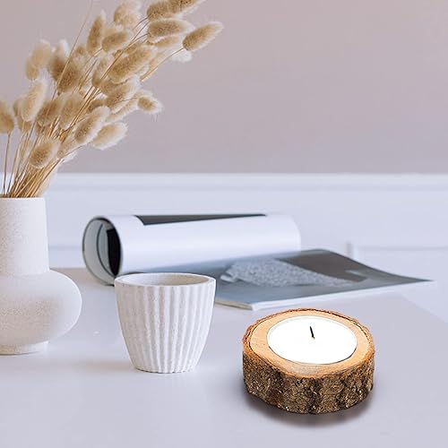 Miniatura 3 de 6 portavelas de madera para velas de té velas de Acción de Gracias para mesa boda fiesta de Navidad Halloween decoración del hogar día de San