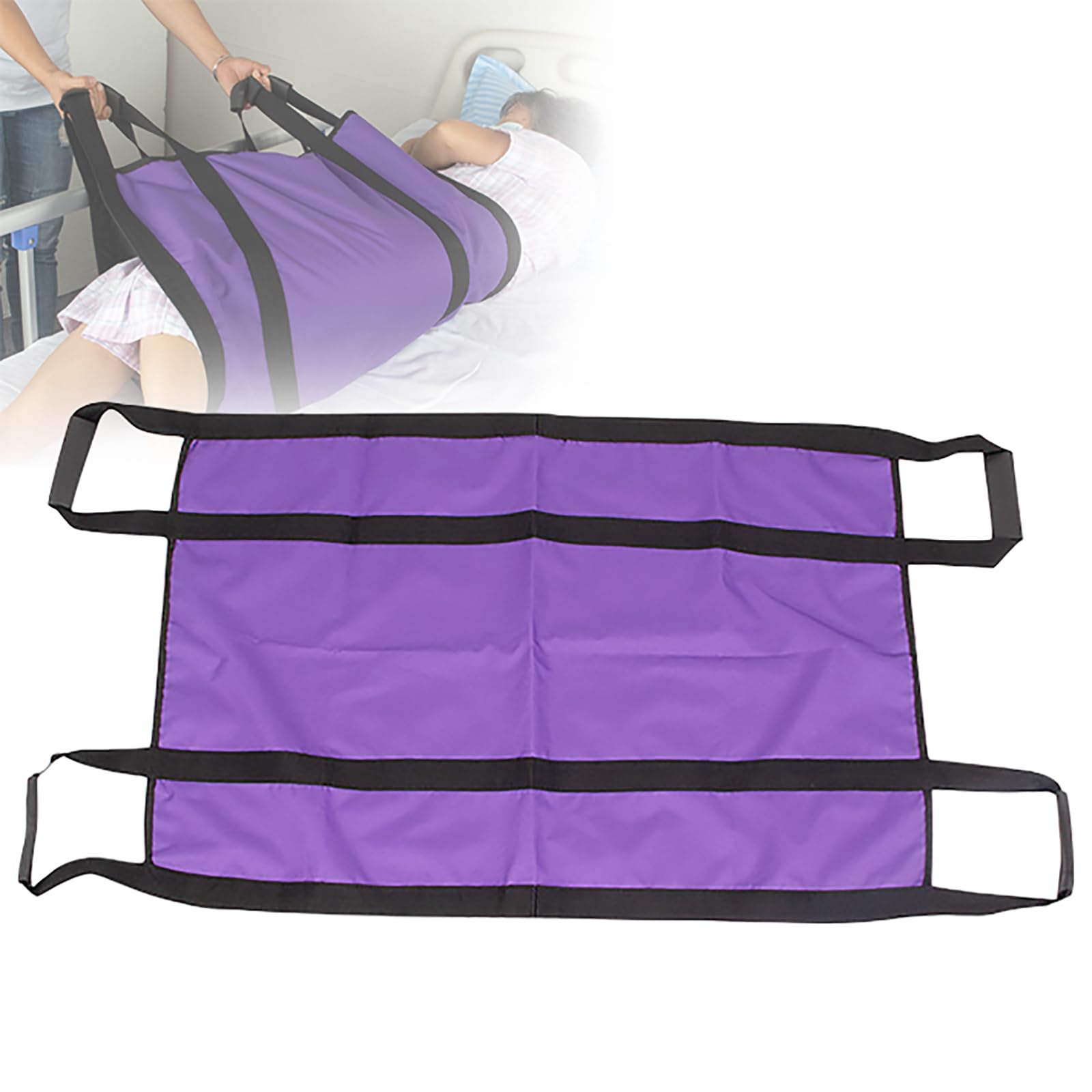 Sábana De Transferencia Deslizante para Personas Mayores, Almohadilla De Cama para Posicionamiento De Pacientes con Correas Acolchadas, Capacidad De Carga De 90 Kg Y Tela Resistente, Lavable