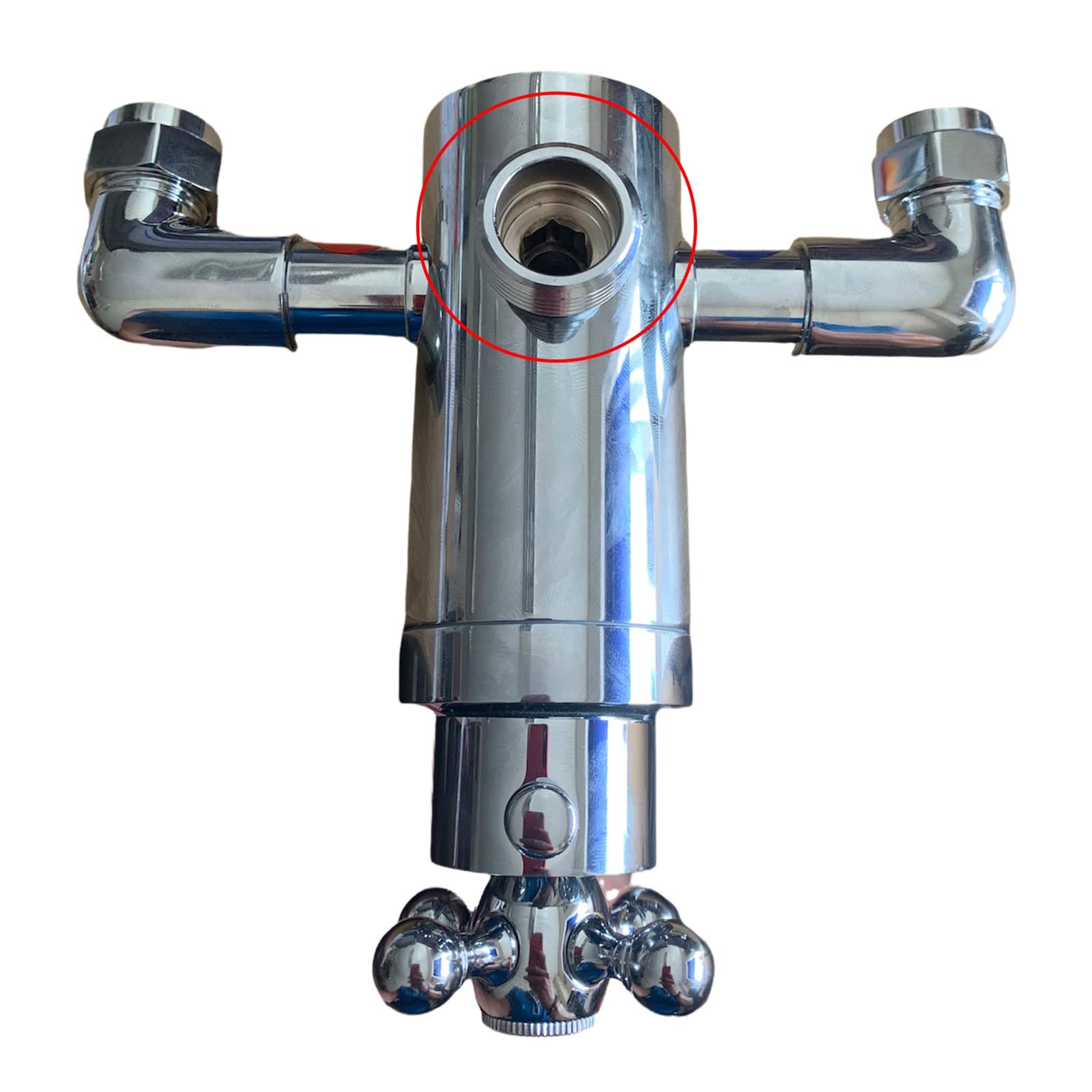Buyaparcel Top Outlet Shower Mixer Valve 1/2" To 3/4" Rigid Riser Rail Connector Vm91 Vm61