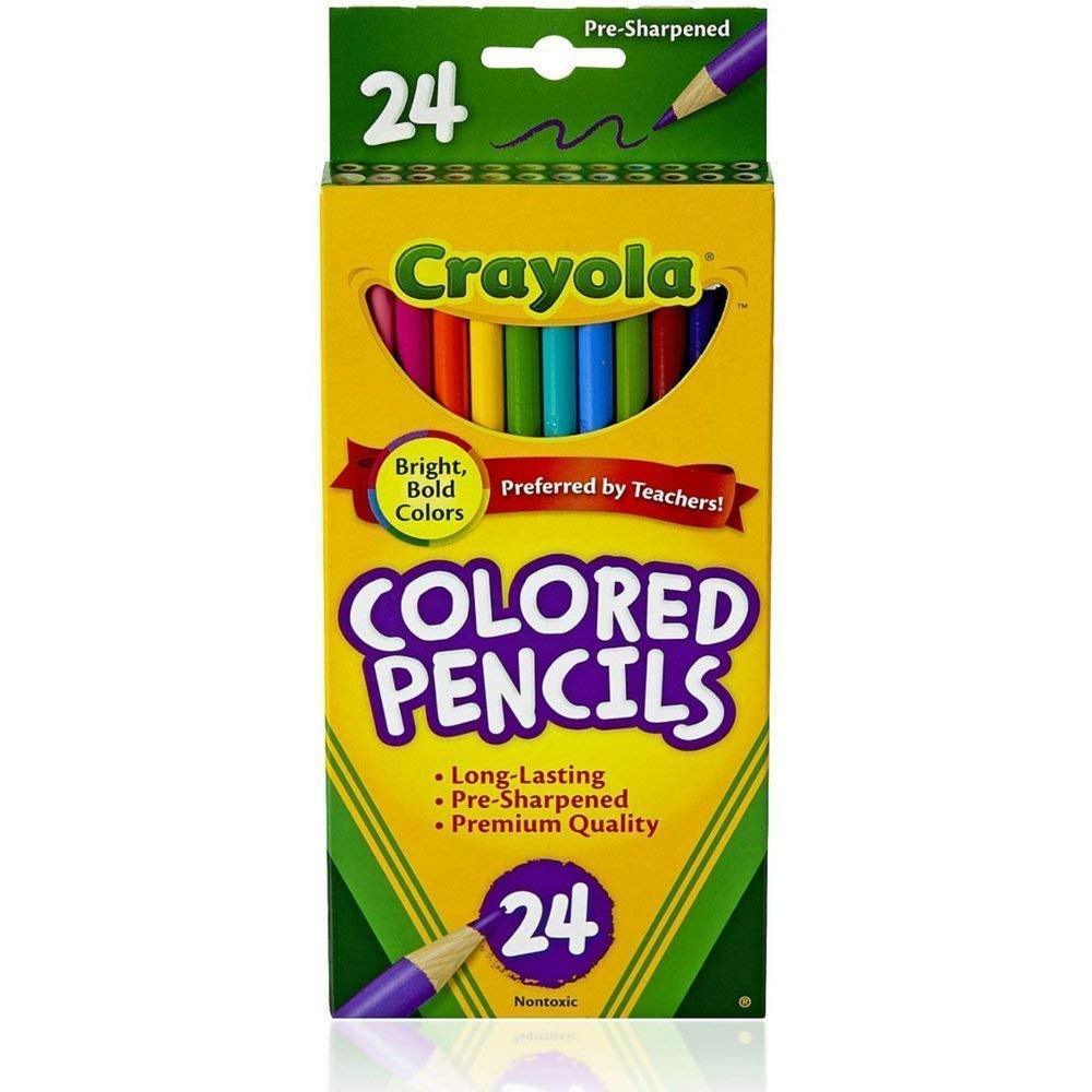 Crayola Kredki 24 szt. - 2 opakowania kolorowe kredki 24 szt. - 2 opakowania | zawiera 5 kolorowych flag