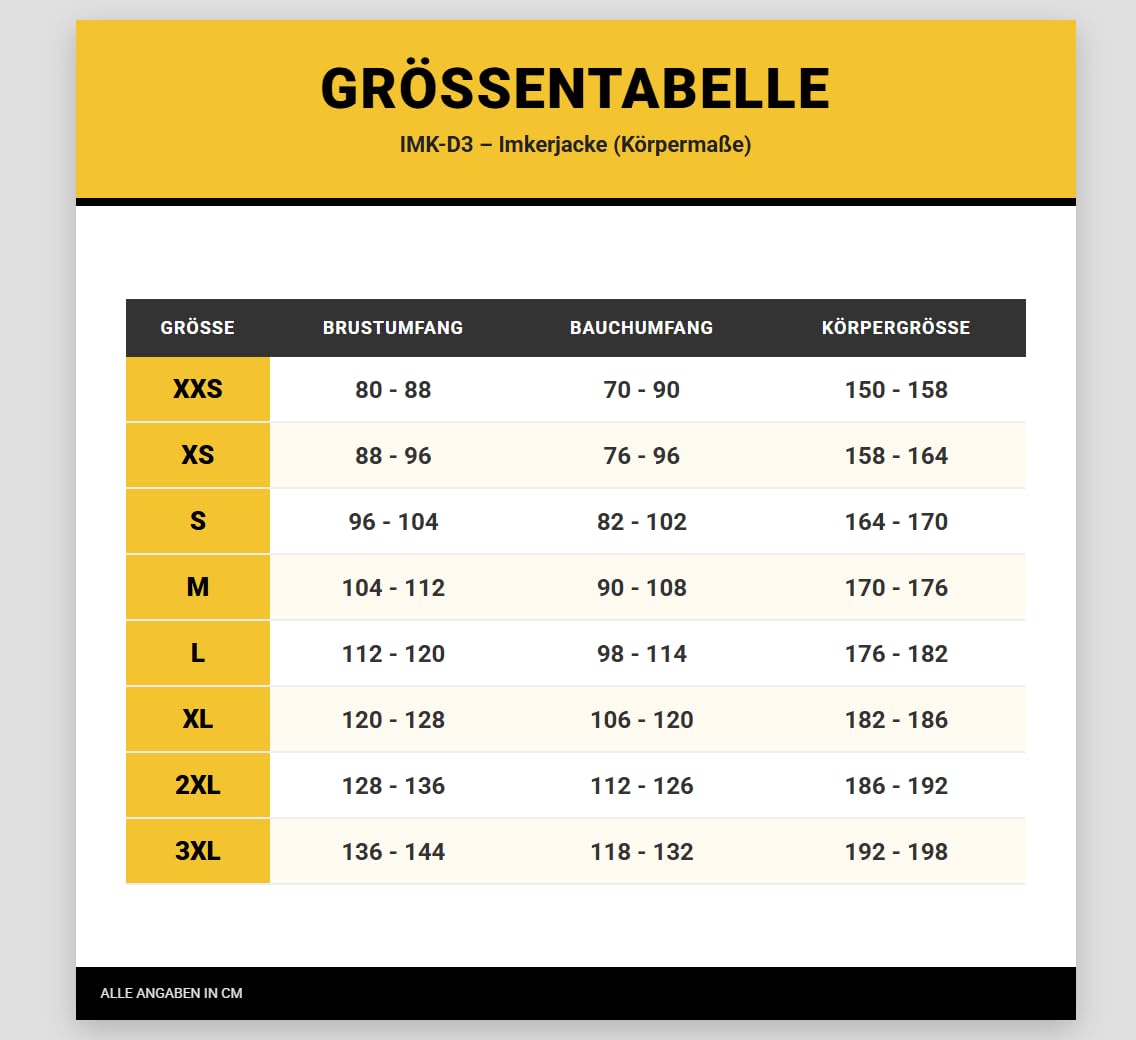 Imkerjacke, Schutzbekleidung für Imker - Schutz vor Bienenstichen - Schutzhemd, Schutzkleidung, Schutzjacke (XXL, Schleier: Rundschleier)