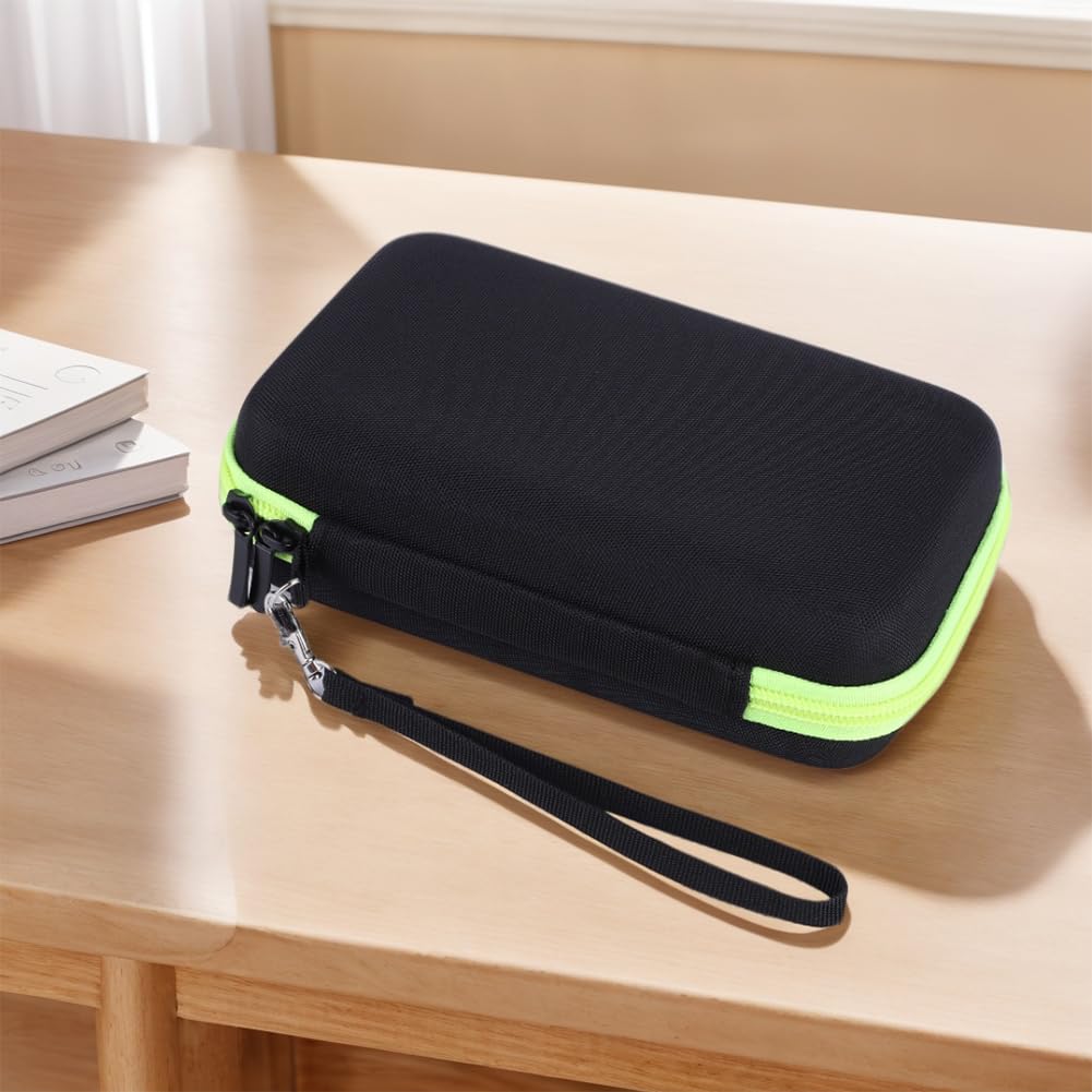 Custodia da viaggio per rasoio elettrico da viaggio, borsa portatile per Philips OneBlade Pro e accessori, Nero e verde, 195x120x58mm/7.68x4.72x2.28inch, casual