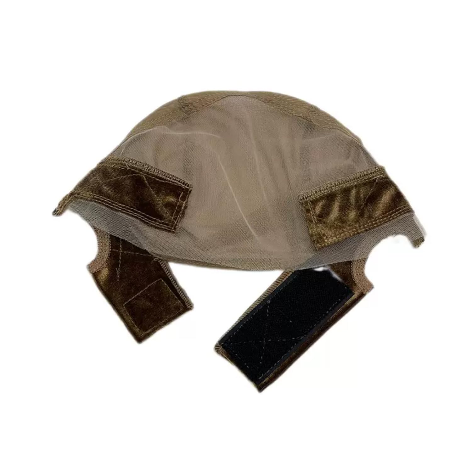 Lace Wig Cap with Grip Band for Keeping Wigs In Place 13x4 Wider Transparent Lace for Glueless Wig Adjustable Grip Cap with Velcro Headband (Light brown)