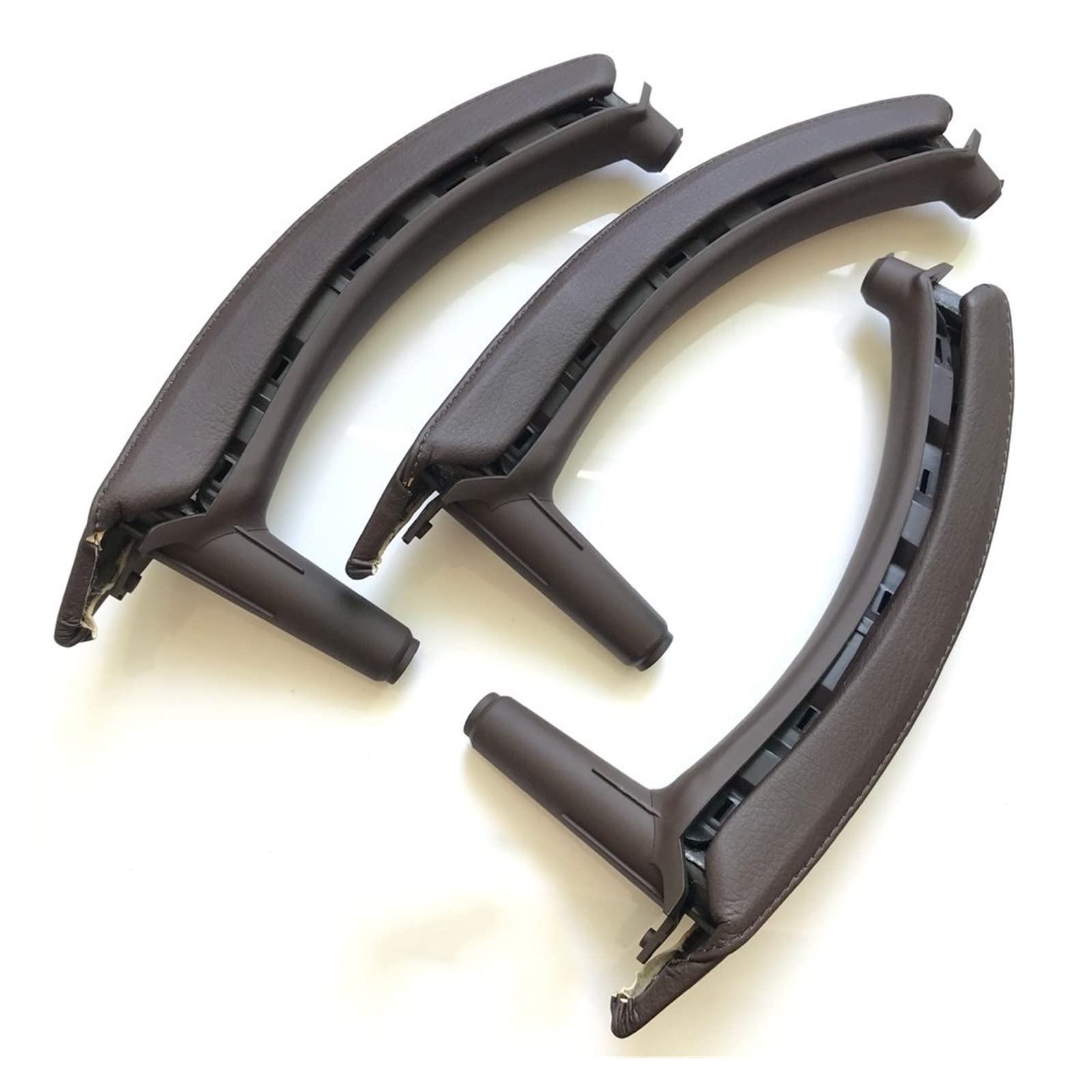 FANGZIQF Inner Door Pull Handles for X5 for X6 for E70 for E71 for E72 2007-2013 LHD Left Right Interior Door Handle with Leather Cover Assembly Set(LHD Set Moka)