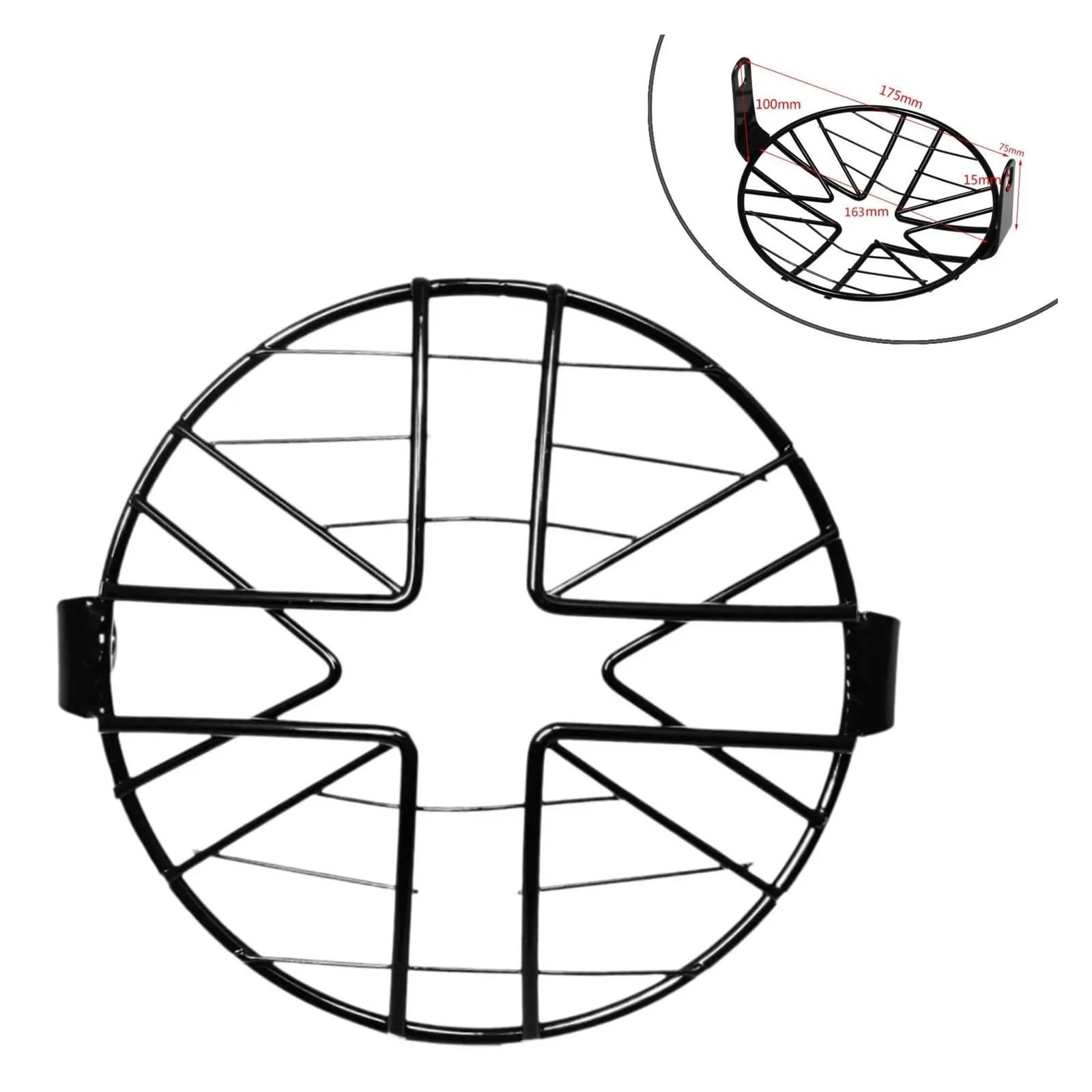 Protecteur Phare Moto Pour Cafe Racer Pour Cruiser 6.5 Couvercle De Phare Moto En Maille Protection Grille Avant
