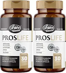Kit 2 ProsLife Óleo De Semente De Abóbora + Licopeno + Zinco + Selênio 30 Cápsulas de 750mg Unilife