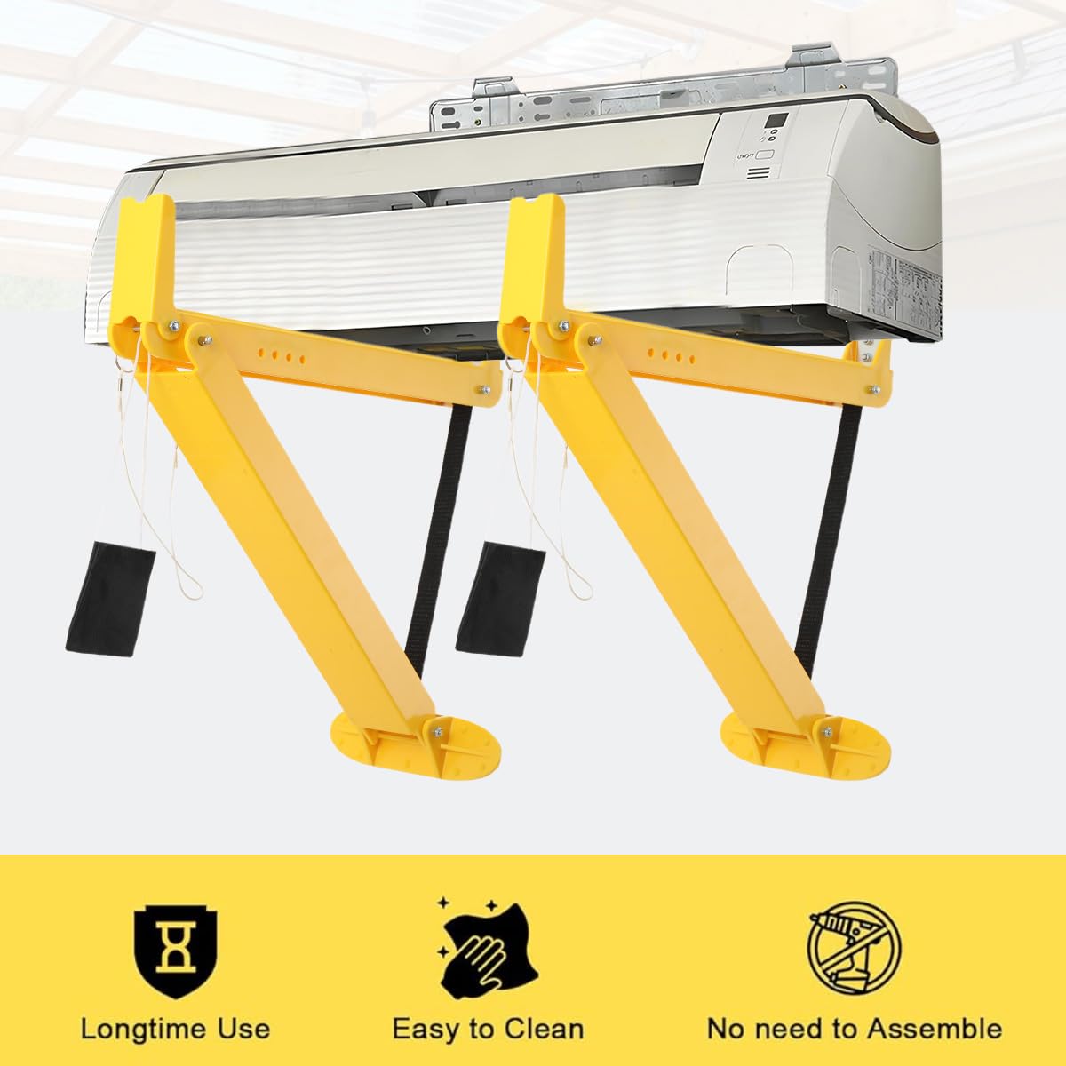2 Pezzi Staffa Universale da Parete per Condizionatore Supporto Mini Split