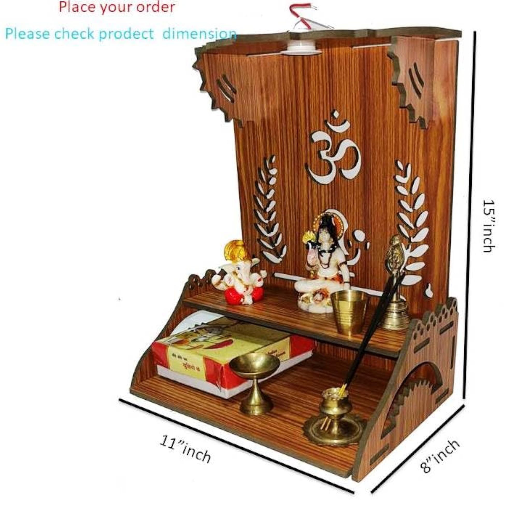 Wooden Home Temple Handcrafted Support for Heavy Idols