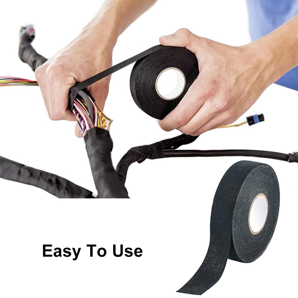 Ruban de bâton de Hockey,Ruban De Hockey Adhésif,Ruban de Hockey,Ruban de Hockey Auto-adhésif,Ruban de Tissu de Hockey,Grip Tape,pour Raquette de Hockey,Raquette de Tennis,25m × 25mm,Noir