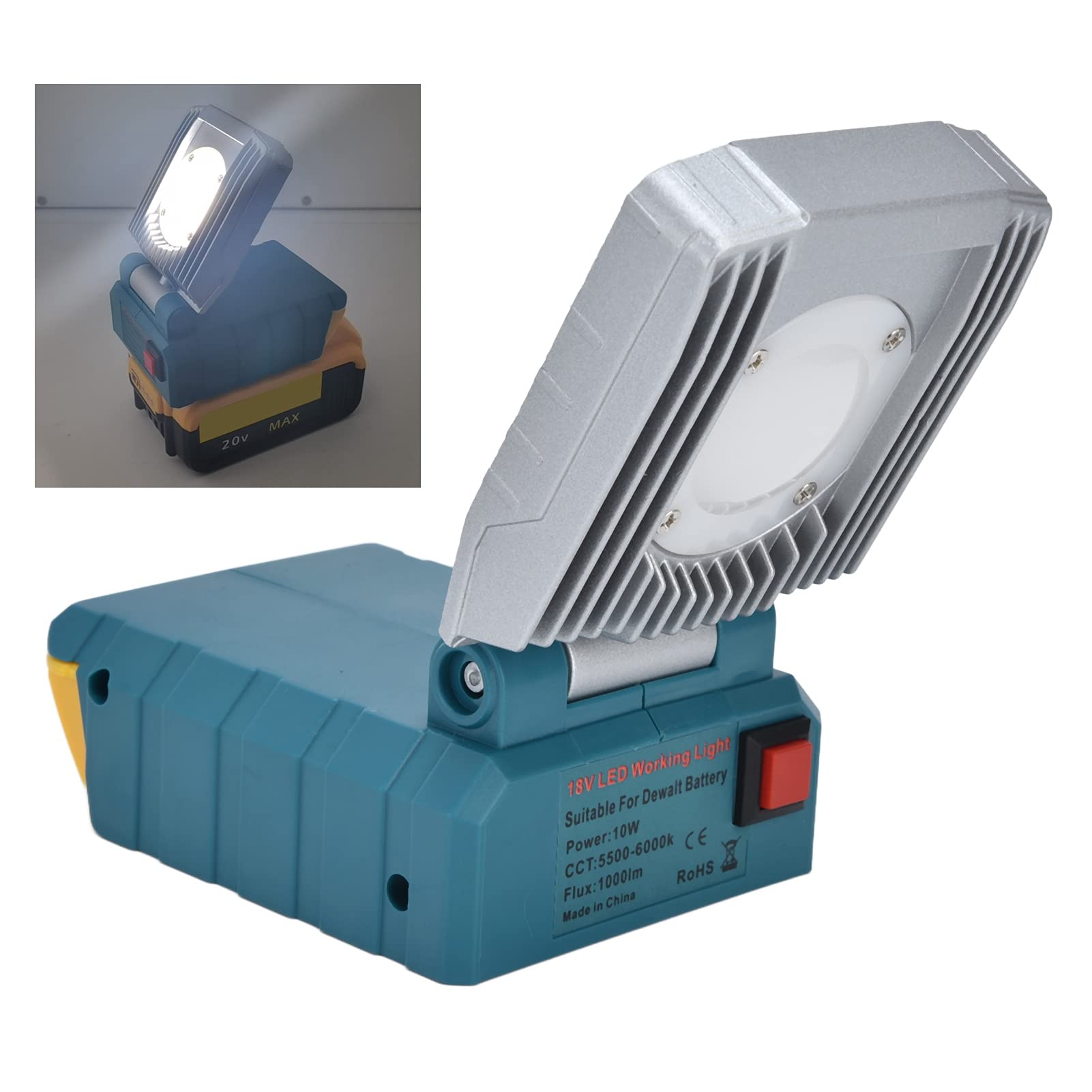 LED-Arbeitsleuchte, 10 W, tragbare Notfalllampe, batteriebetrieben, Laterne, Camping
