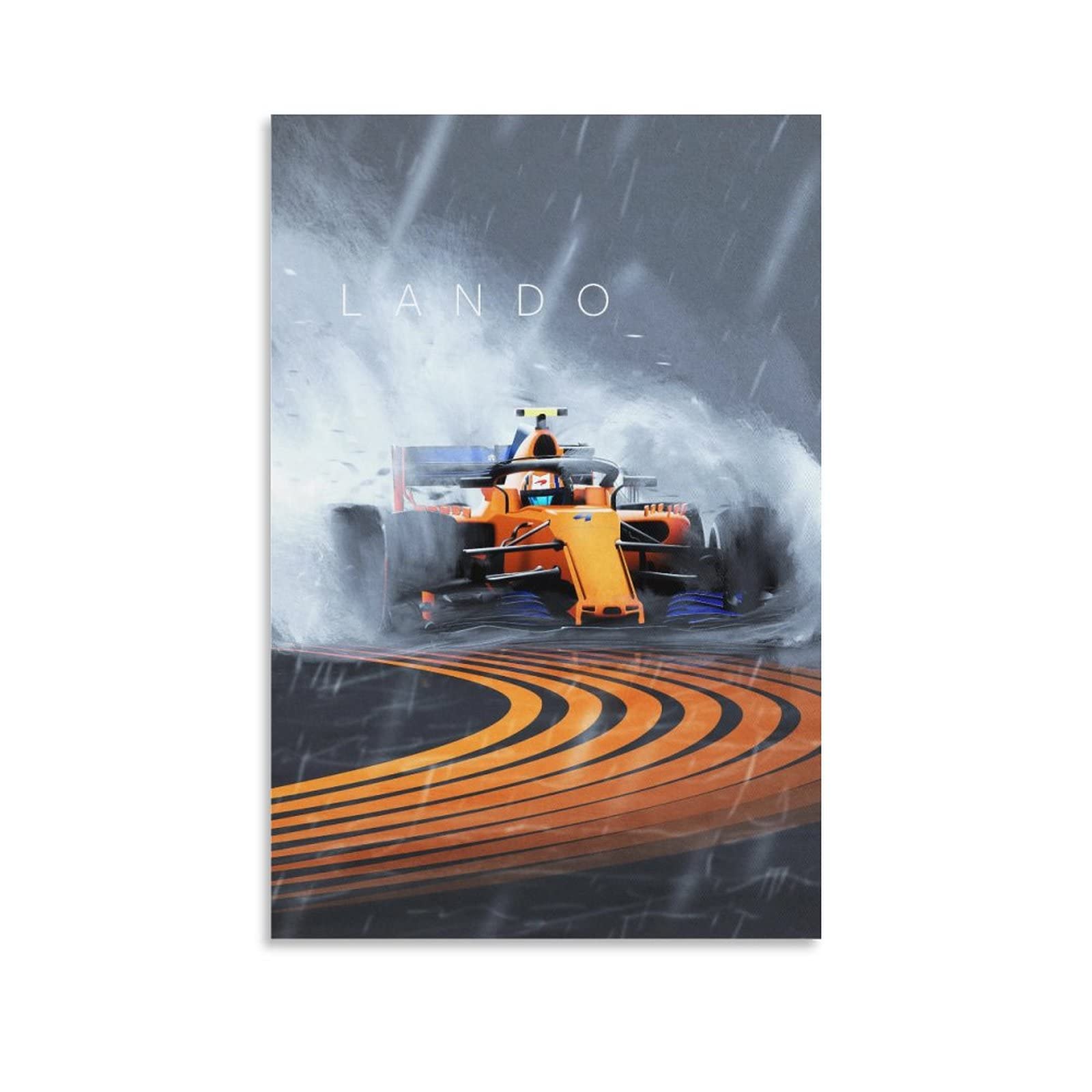 Poster F1-Lando Norris Sur Toile Pour Décoration Murale De