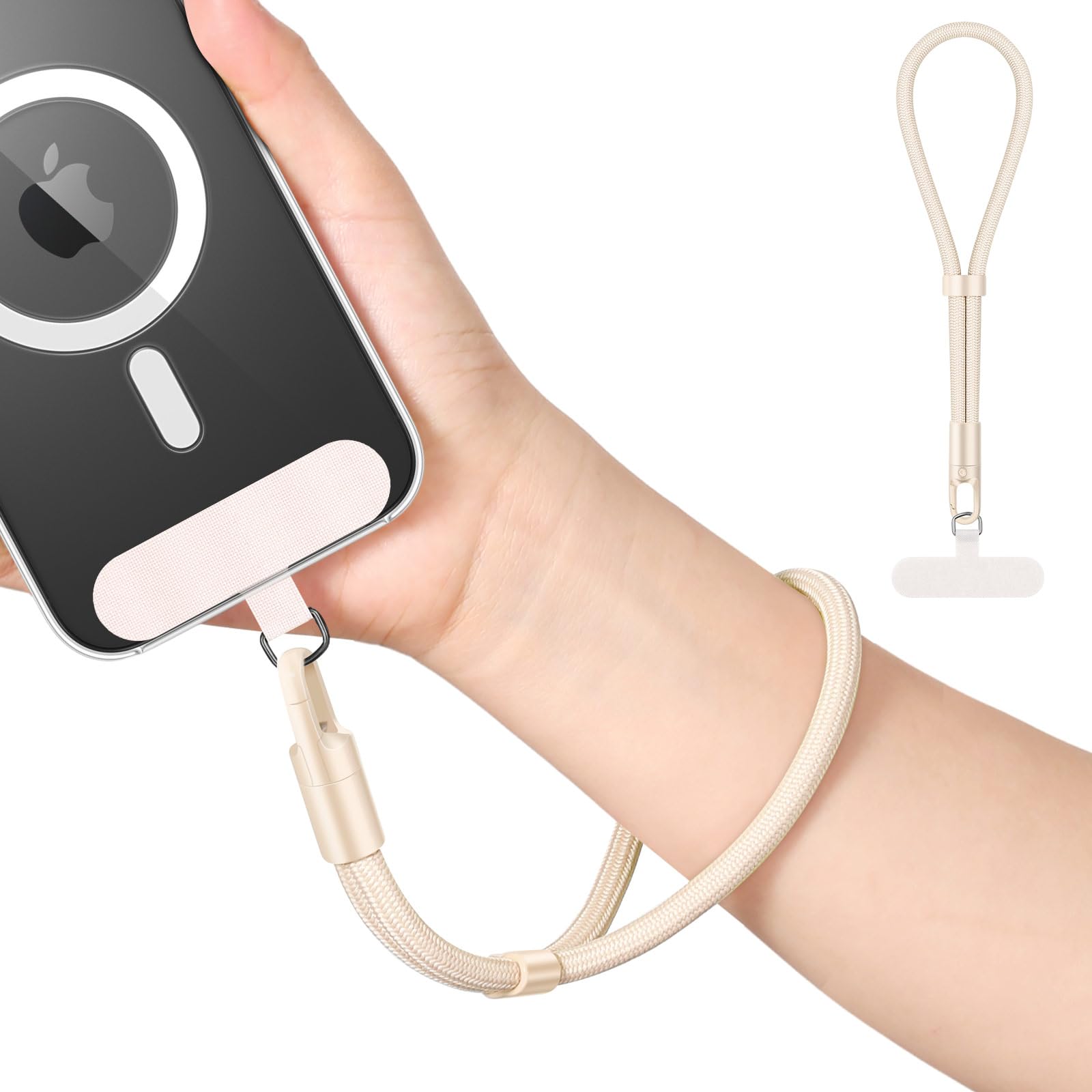 Moko Unisex Camel Hand Wrist Strap, Adjustable Phone Lanyard Phone Charm With Tether Tab, Hands-Free Cellphone Wristlet Strap For Iphone, Most Smartphones,