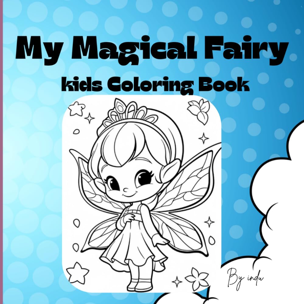 Amazing Fairy Coloring Book for Kids: Easy and Fun Fantasy Coloring Pages