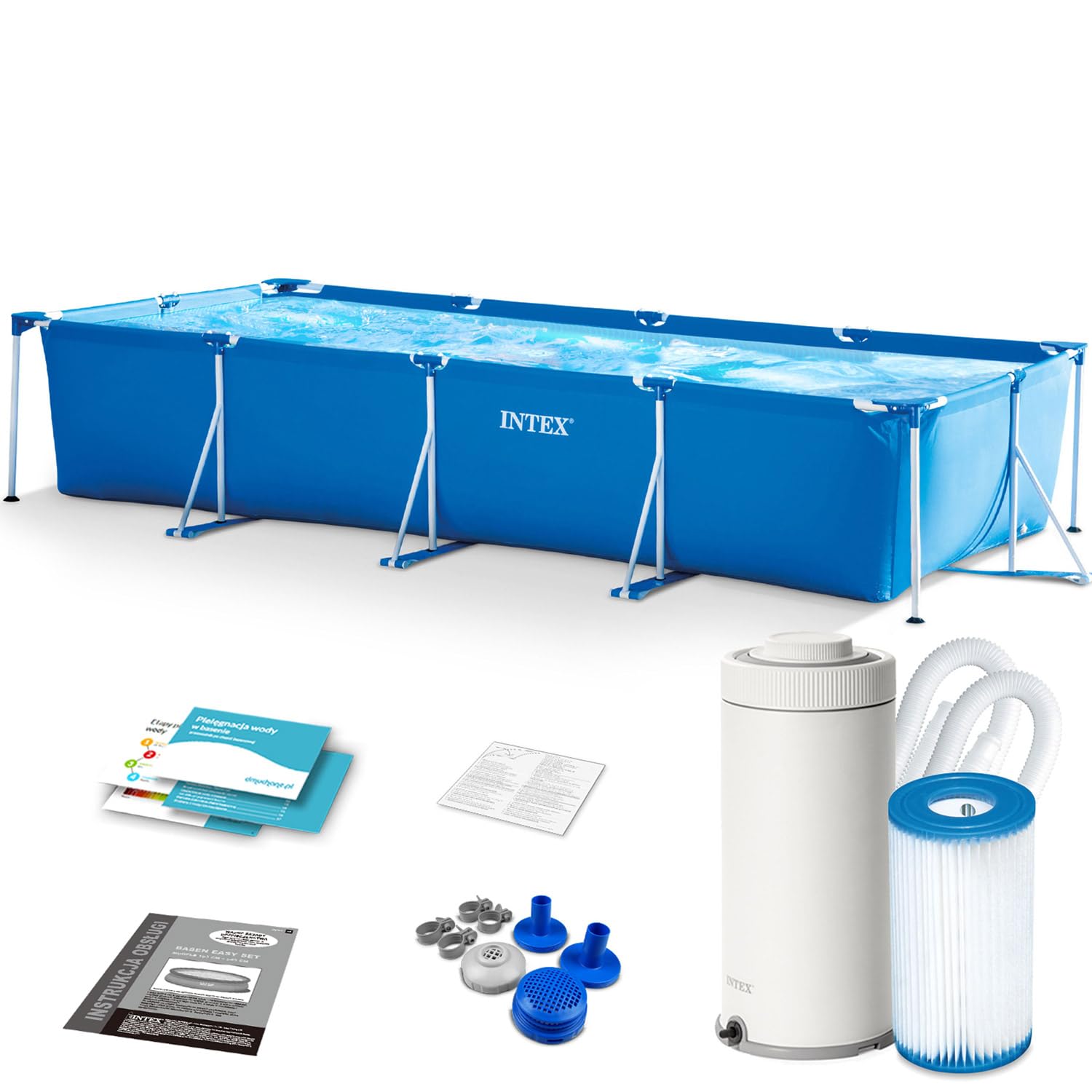 Intex 4.5 m x 2.2 m x 0.84 m Rectangular Frame Pool Set